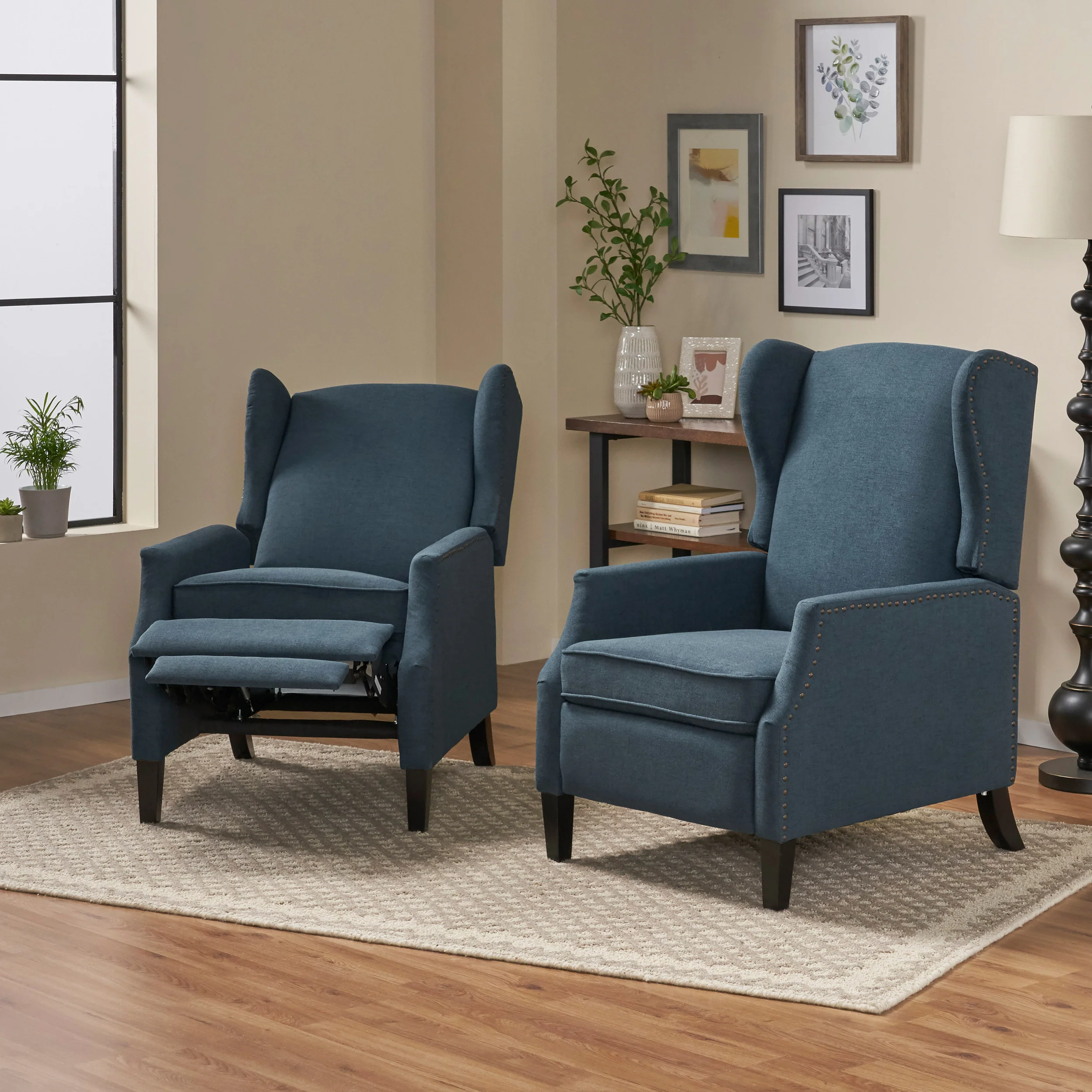 Weyland Contemporary Fabric Recliner (Set of 2) - furnishings