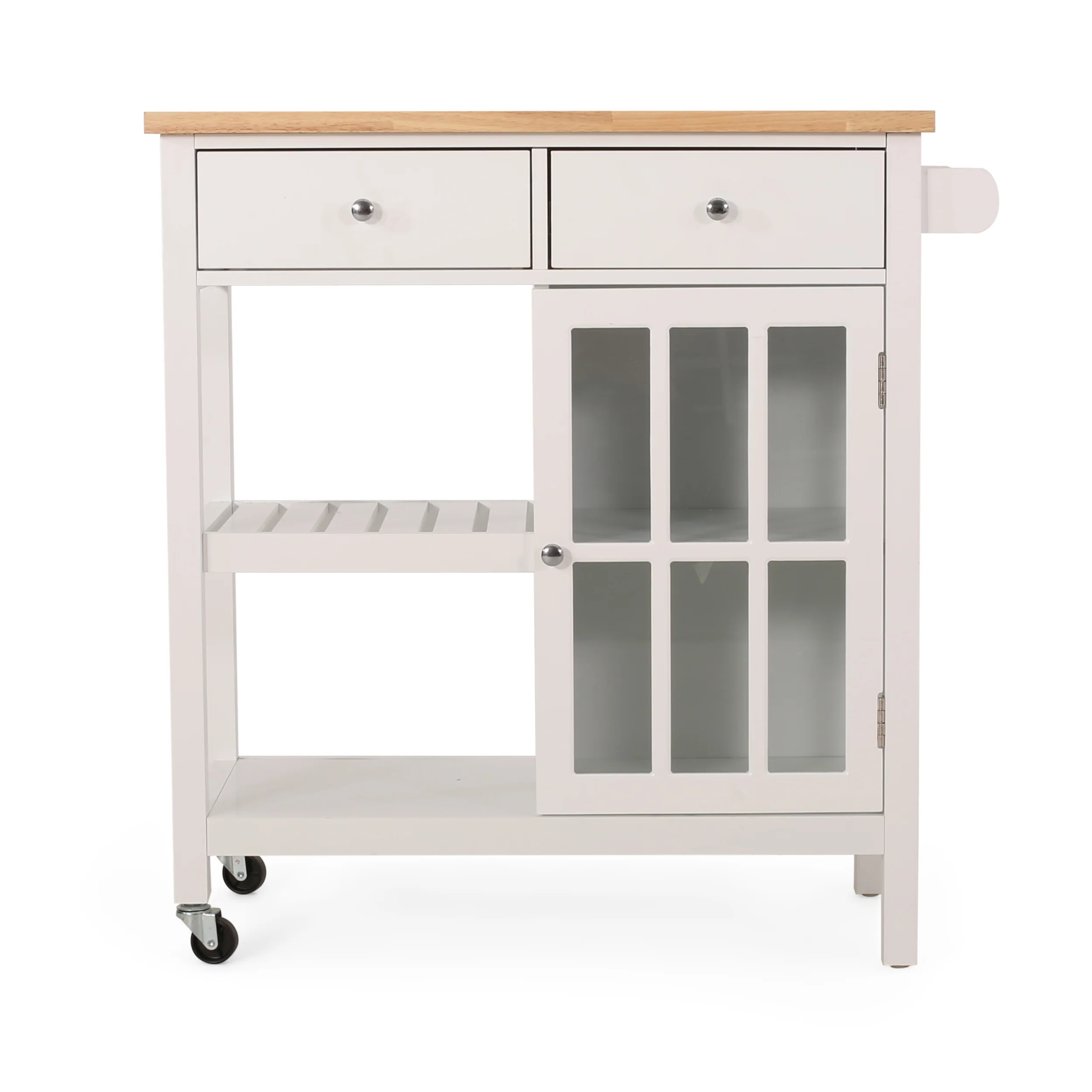 Aidah Contemporary Kitchen Cart with Wheels - furnishings
