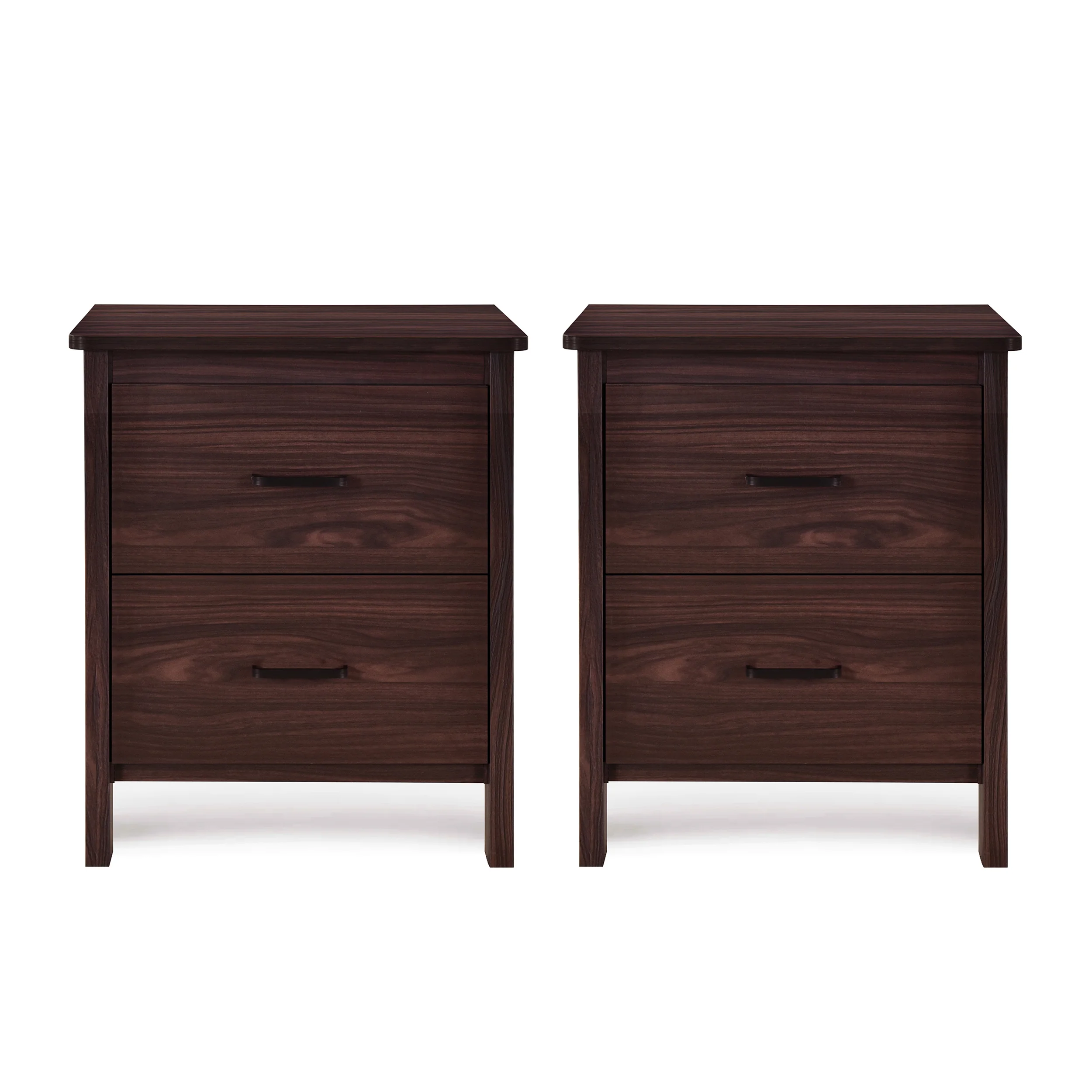 Titeca Contemporary 2 Drawer Nightstands, Set of 2 - furnishings