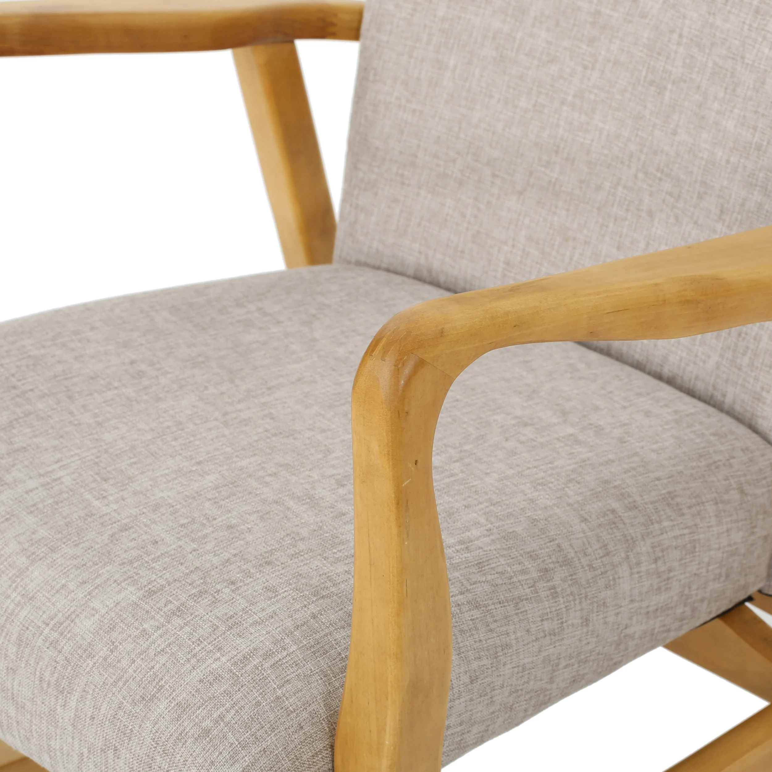 Collin Mid Century Fabric Rocking Chair - furnishings