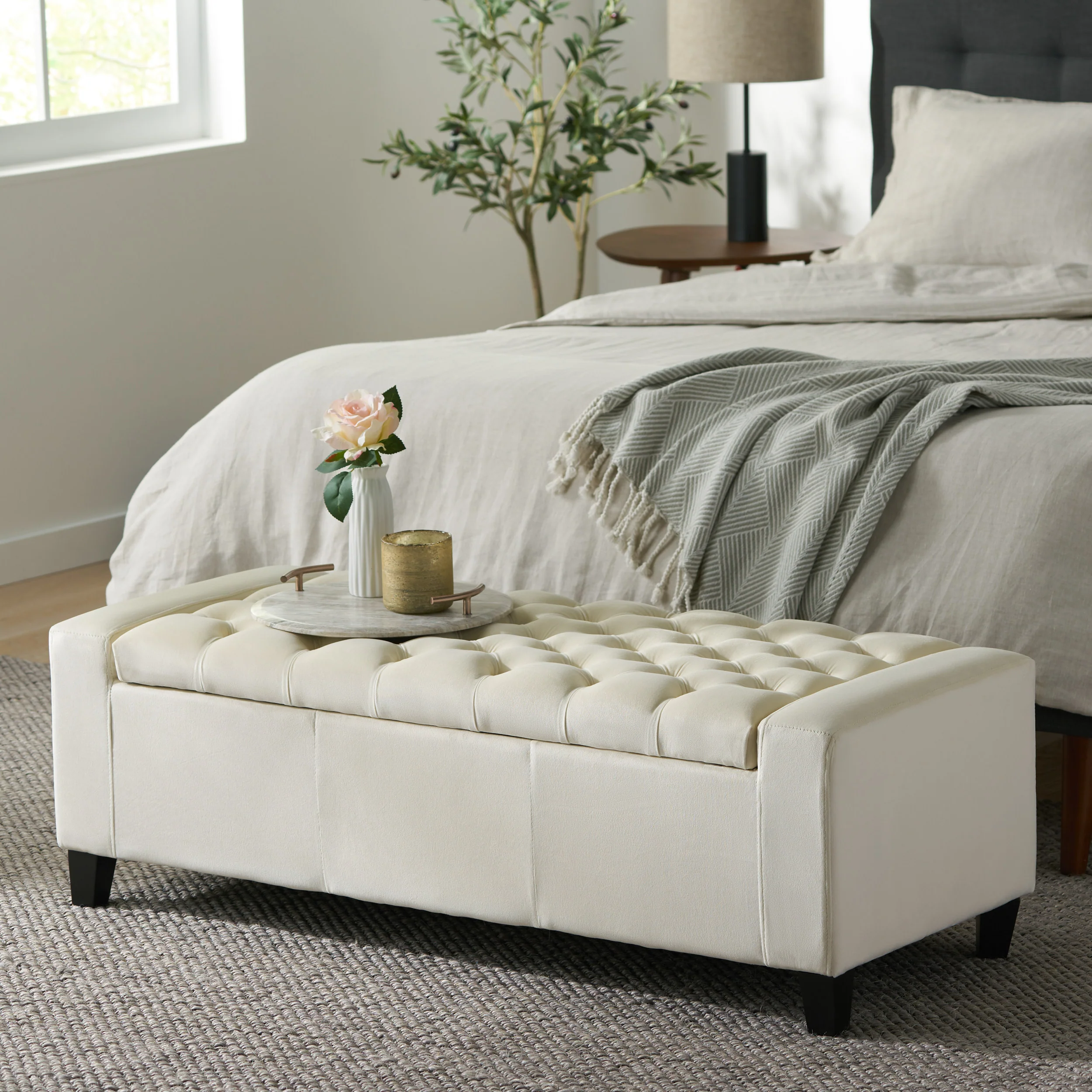 Seattle Tufted Storage Ottoman Bench - furnishings
