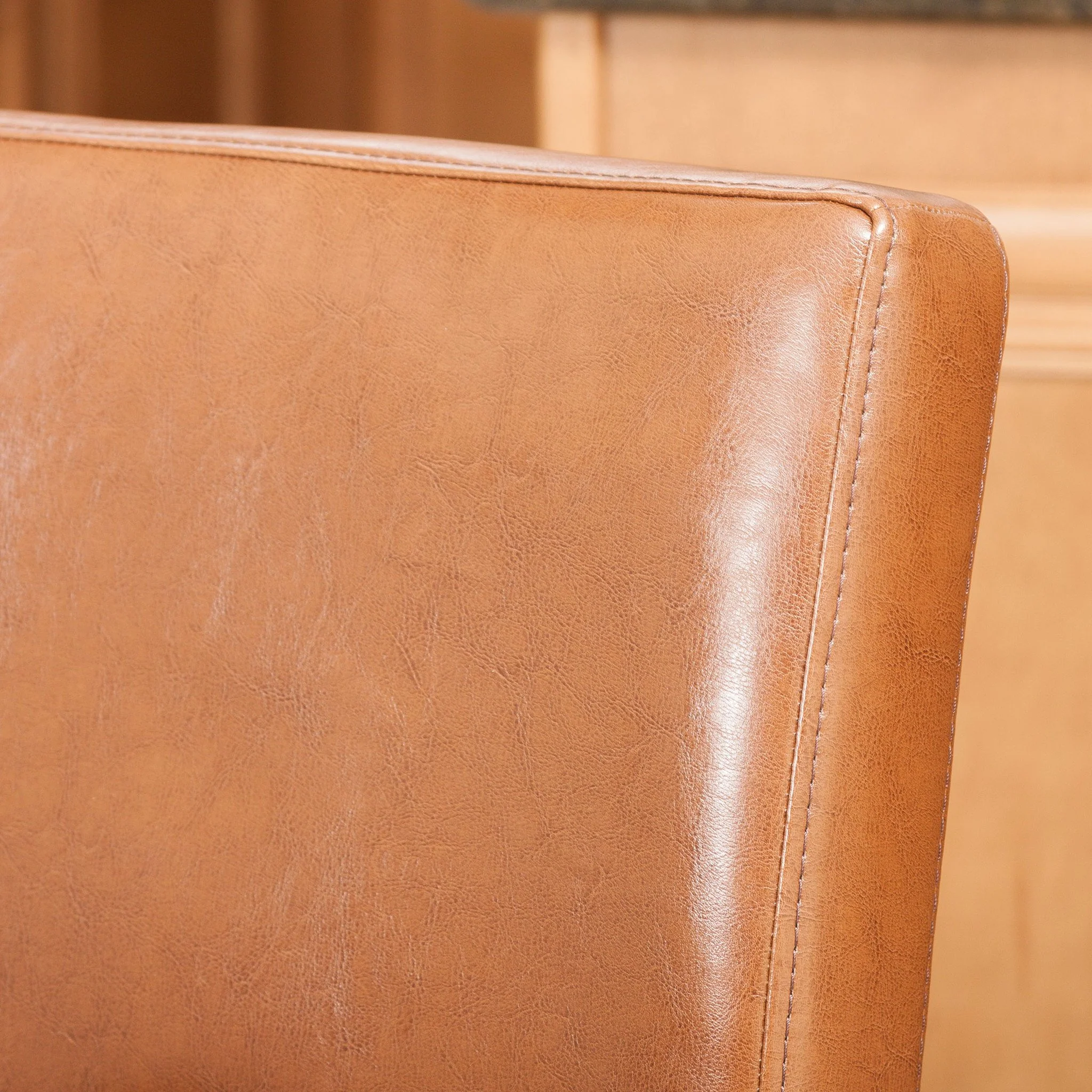 Lowry Contemporary Upholstered Ivory Bonded Leather Backed Barstools (Set of 2) - furnishings