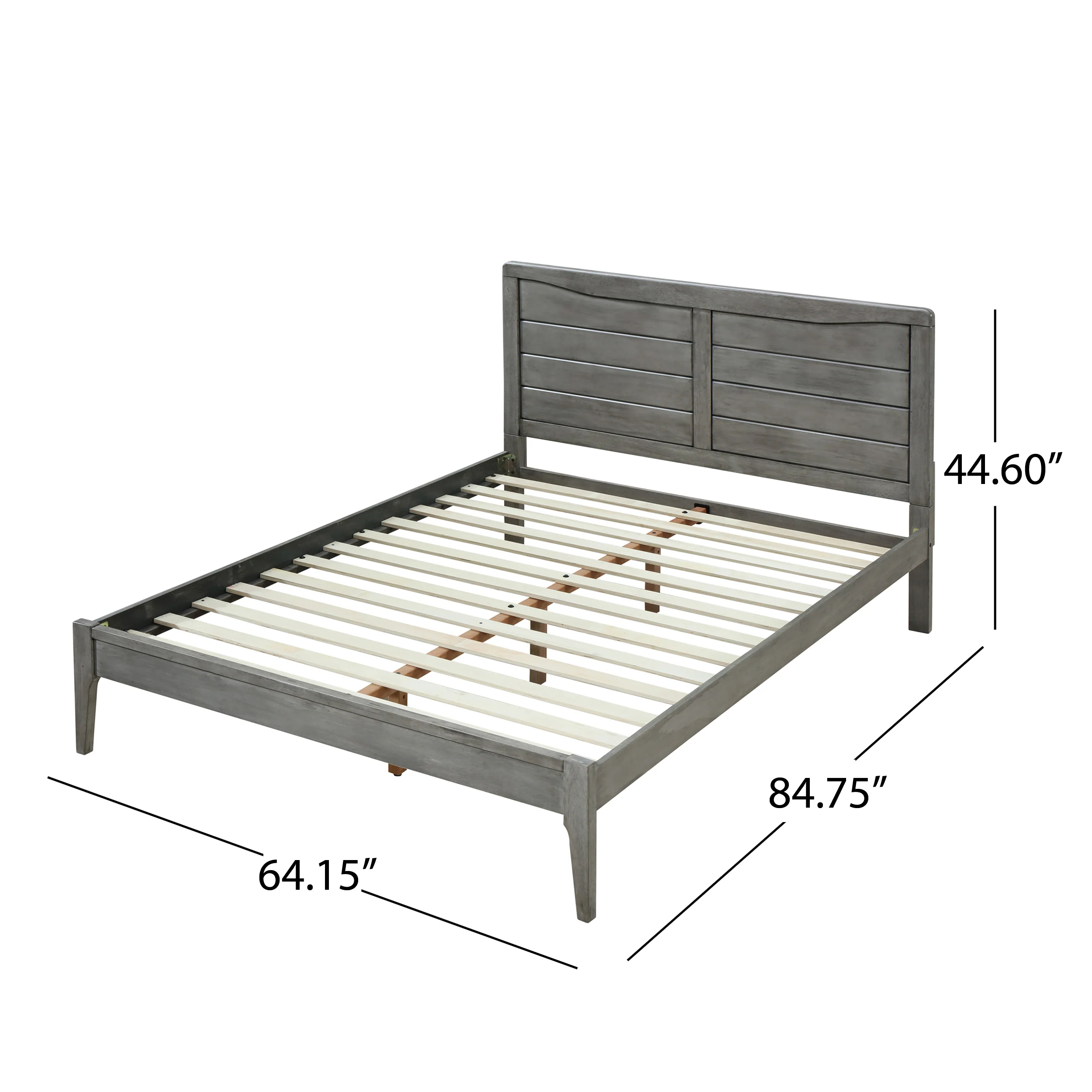 Stacey Rustic Wooden Queen Platform Bed - furnishings
