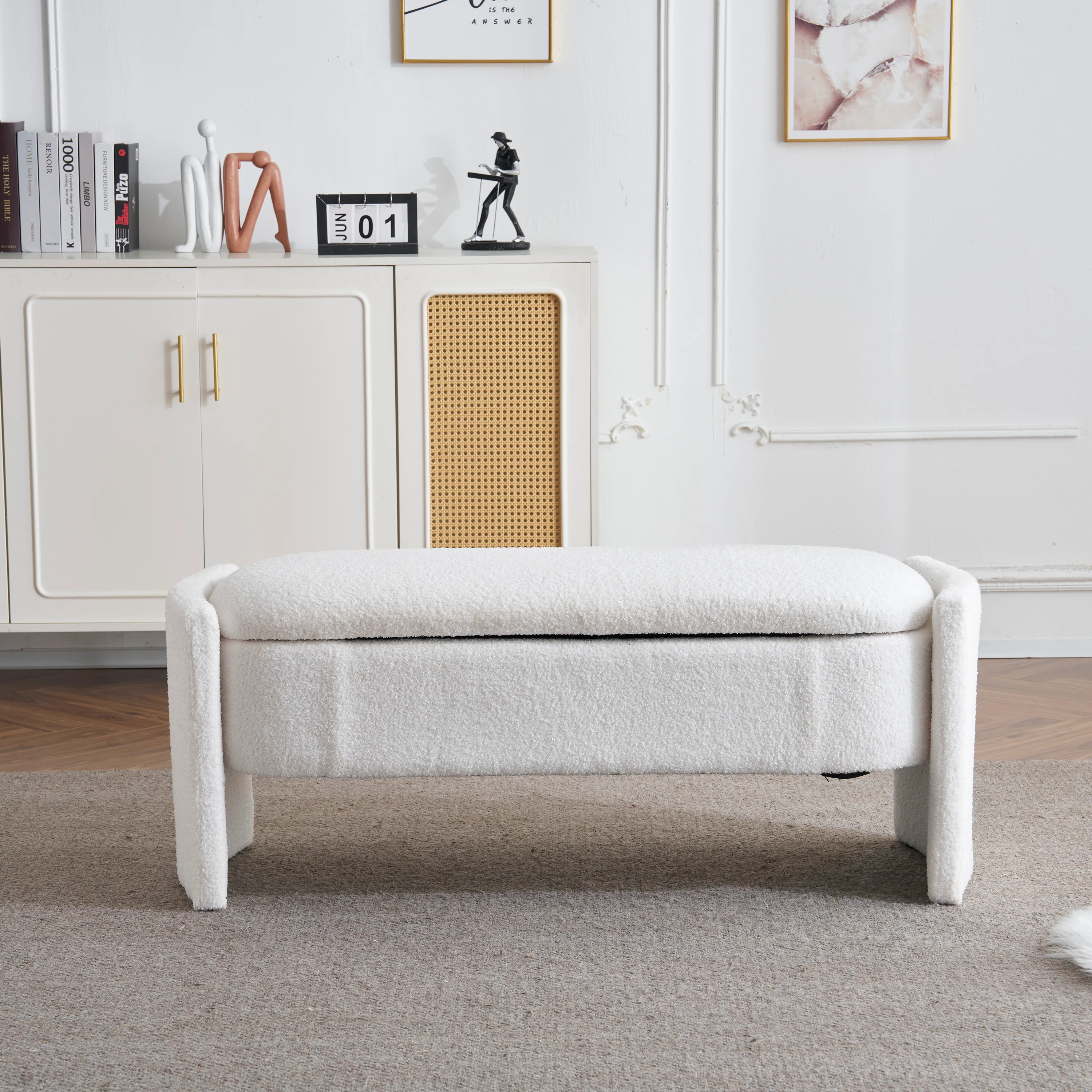 Evelar Modern Fabric Ottoman Bench - furnishings