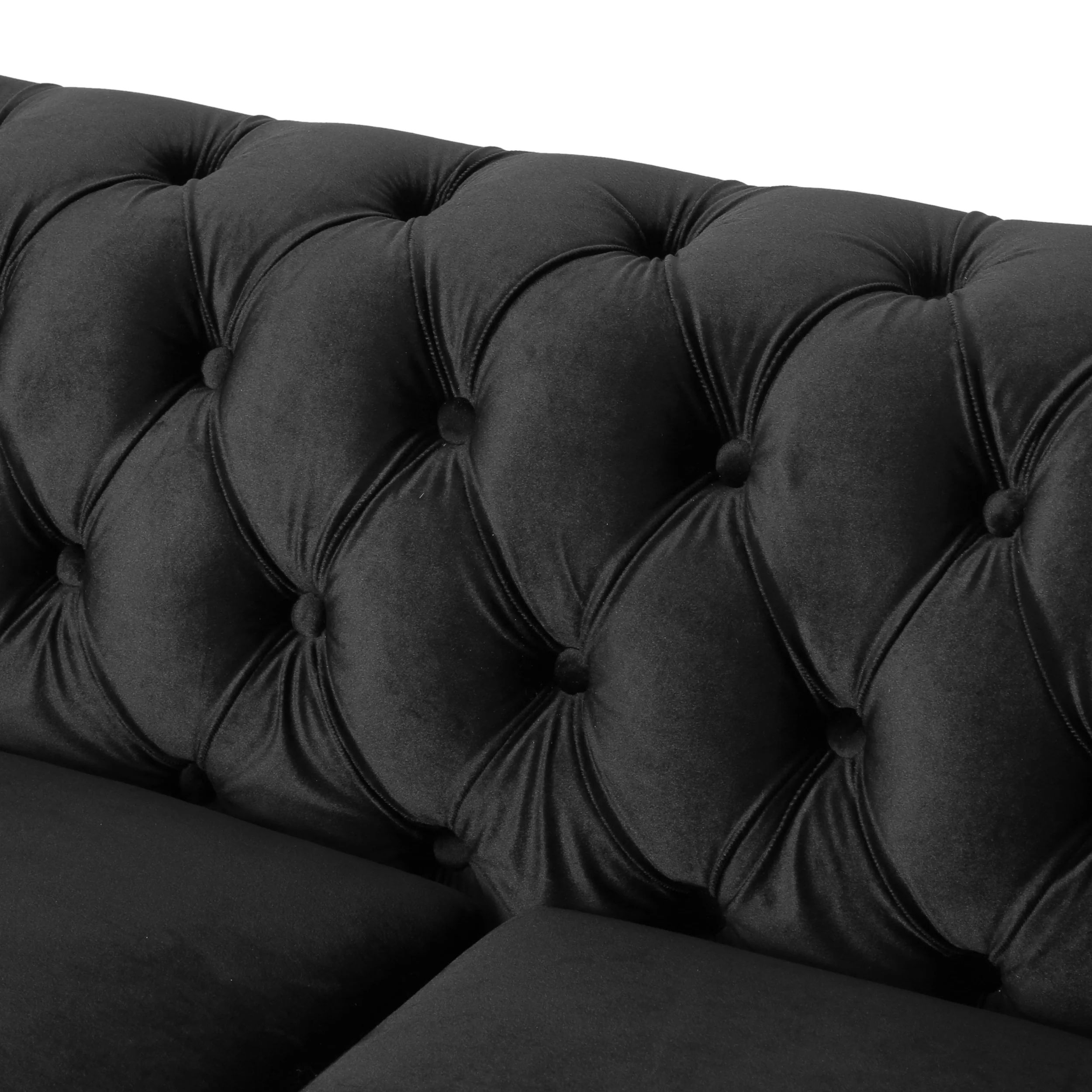 Timber Modern Glam Tufted Loveseat with Nailhead Trim - furnishings