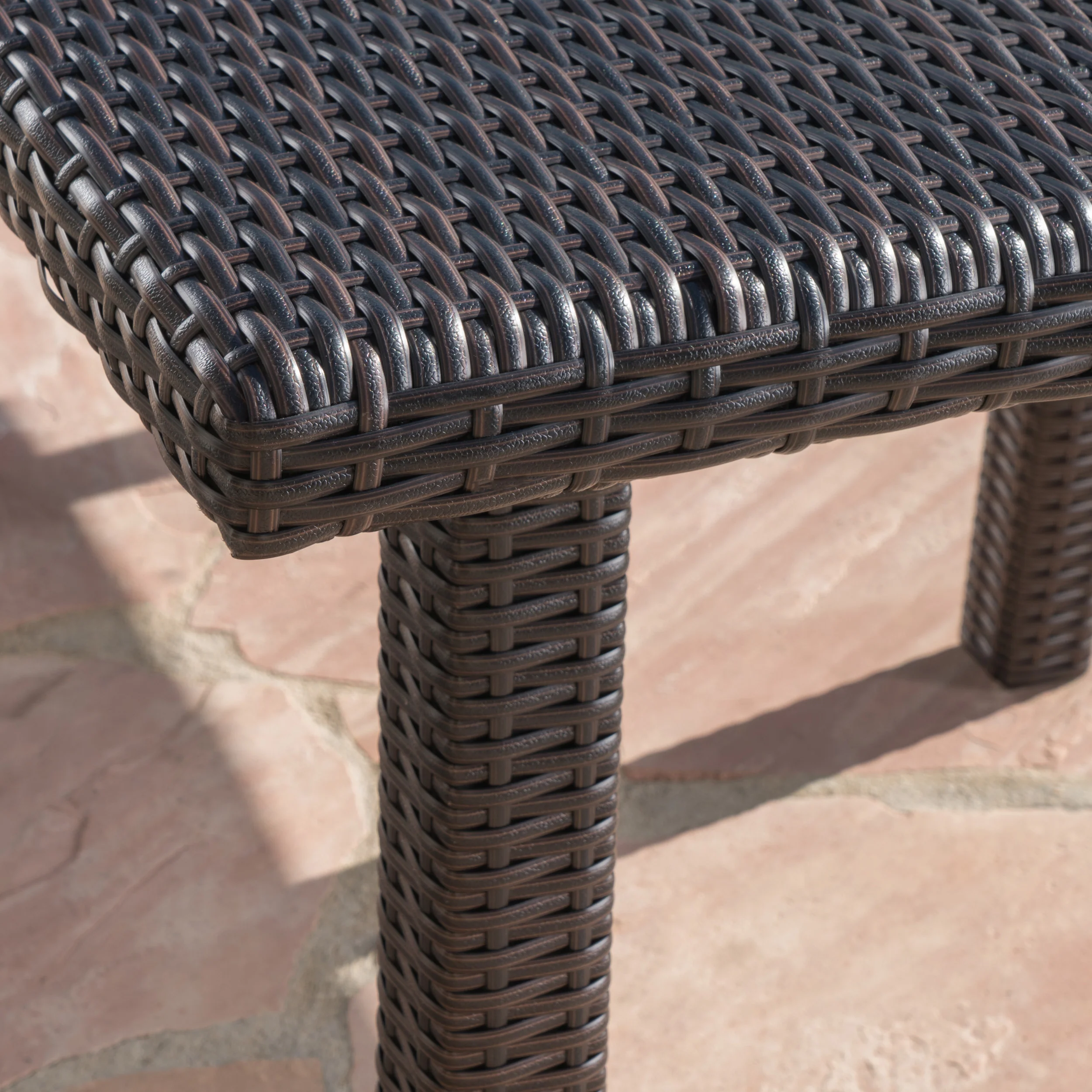 Fern Outdoor 9 Piece Stacking Wicker Square Dining Set - furnishings