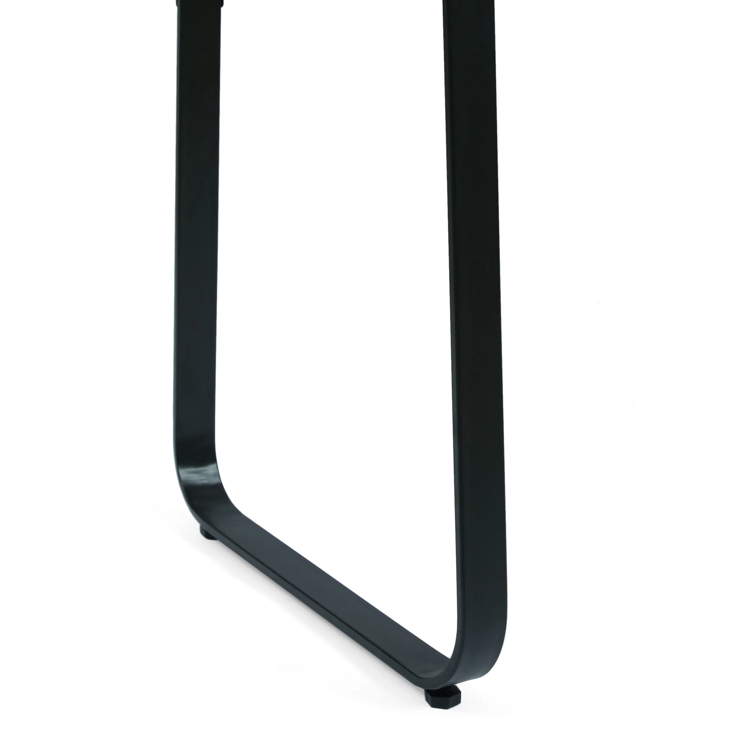 Vess Modern Industrial Handmade Mango Wood Console Table, Walnut and Black - furnishings