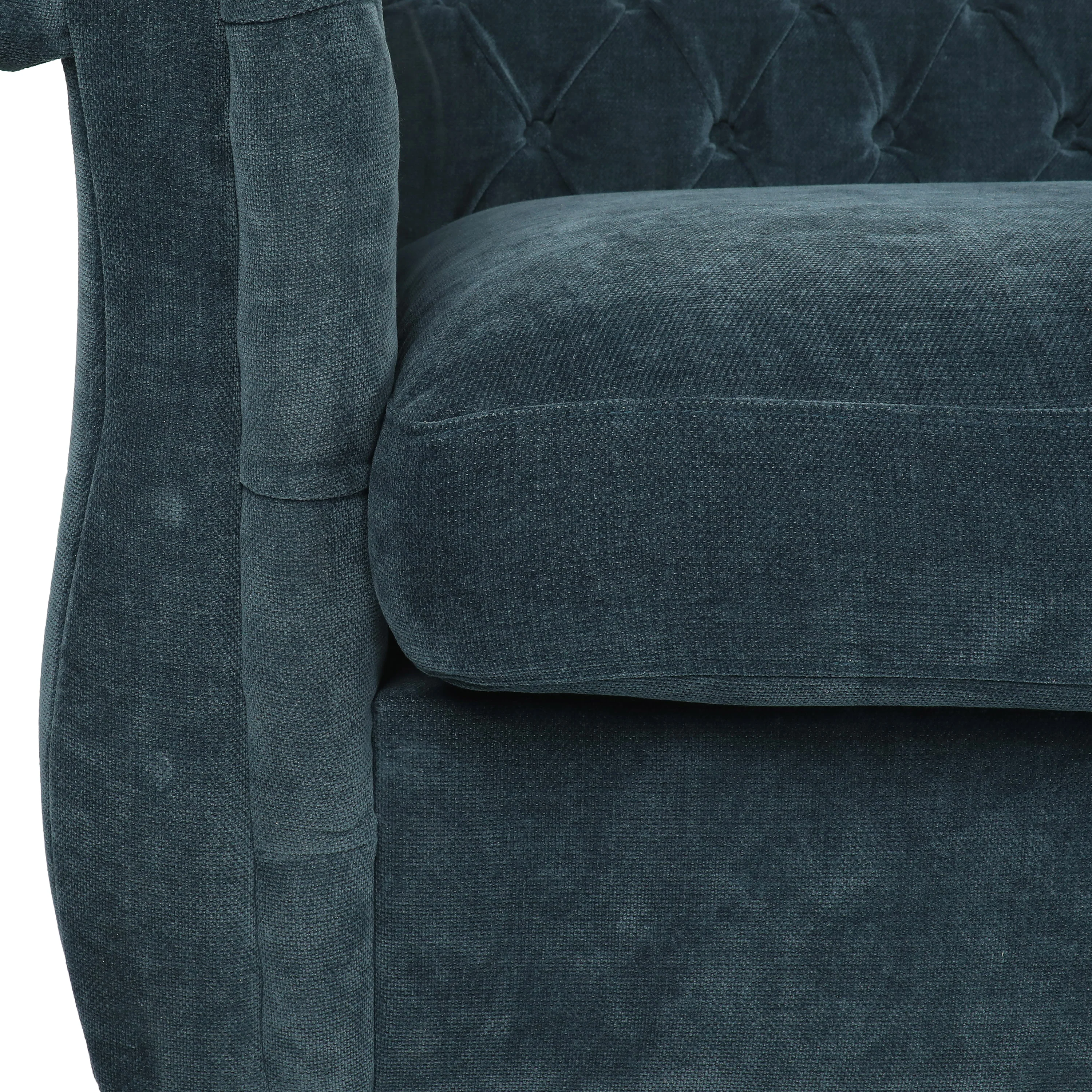 Nystrom Chesterfield Fabric Tufted 3 Seater Sofa - furnishings