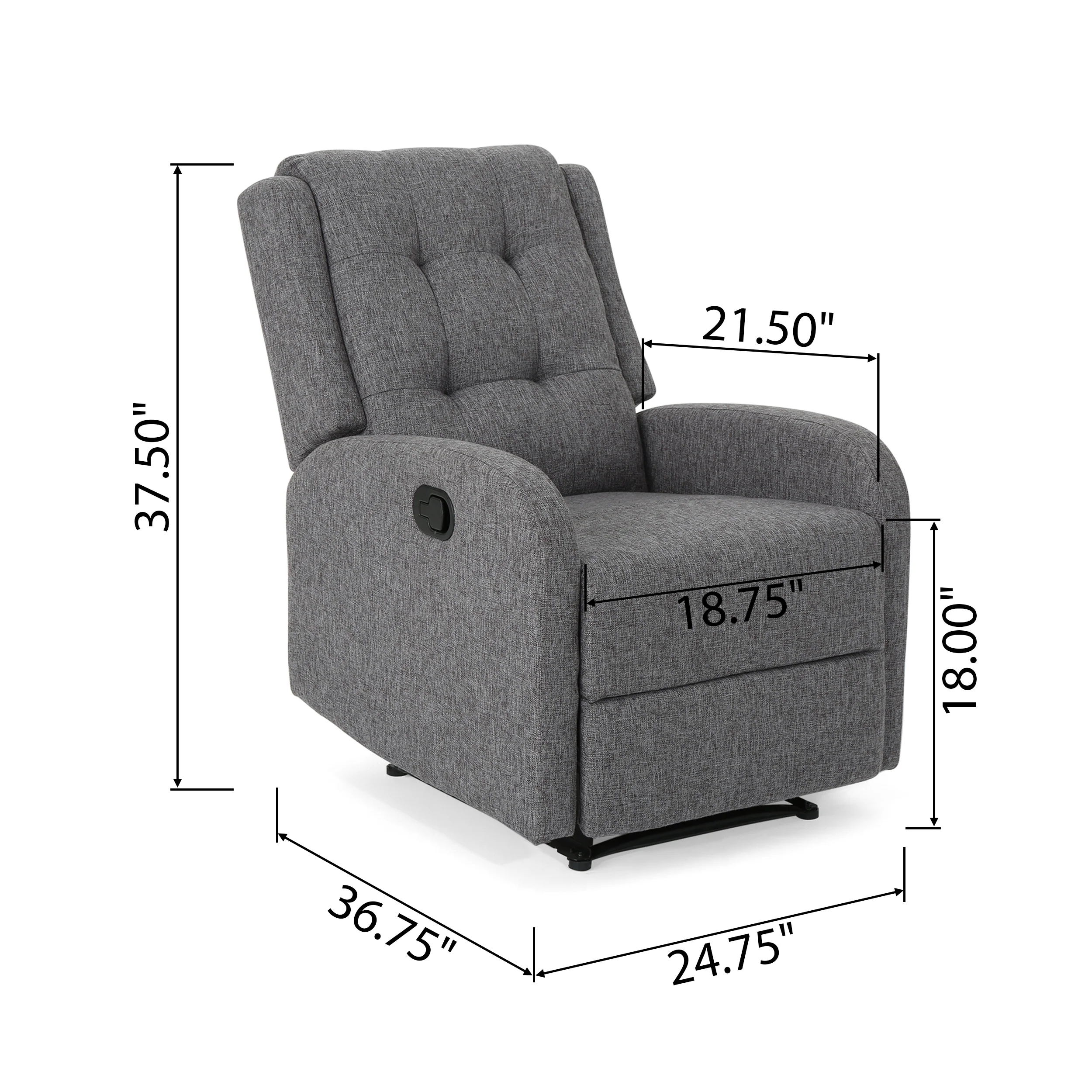 Smith Traditional Upholstered Recliner - furnishings