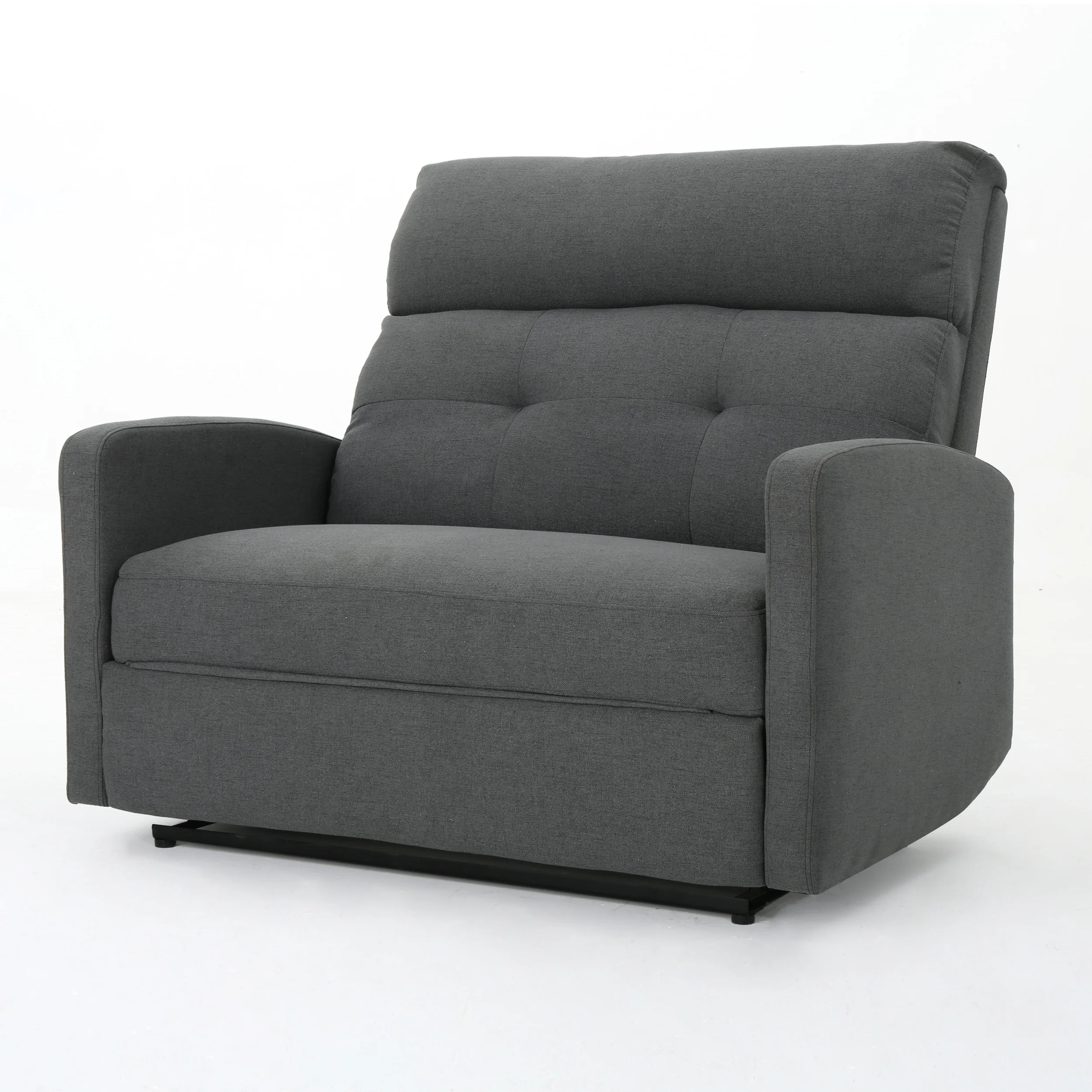 Hana Plush Cushion Tufted Back Fabric Loveseat Recliner - furnishings