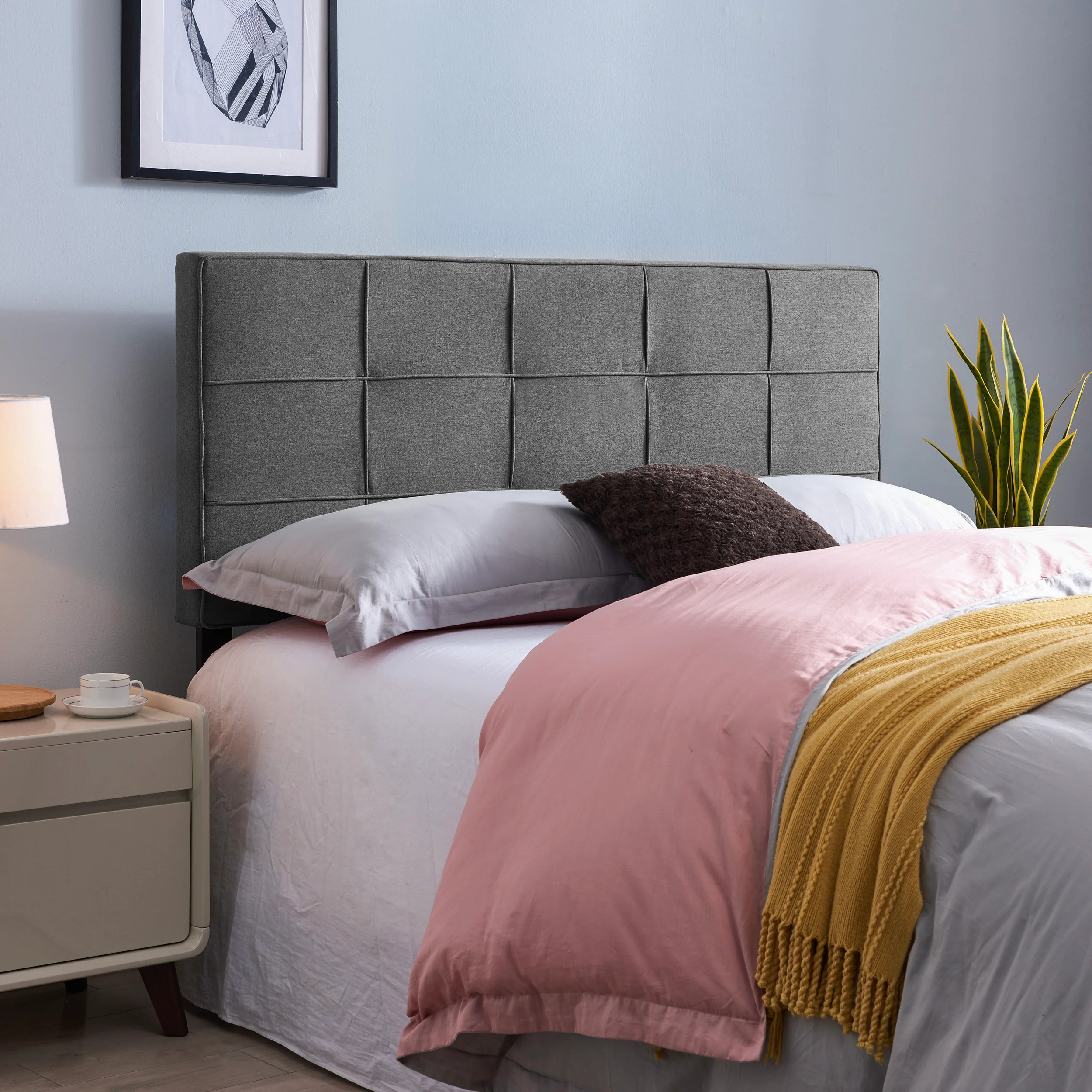 Messyah Contemporary Upholstered Queen/Full Headboard - furnishings
