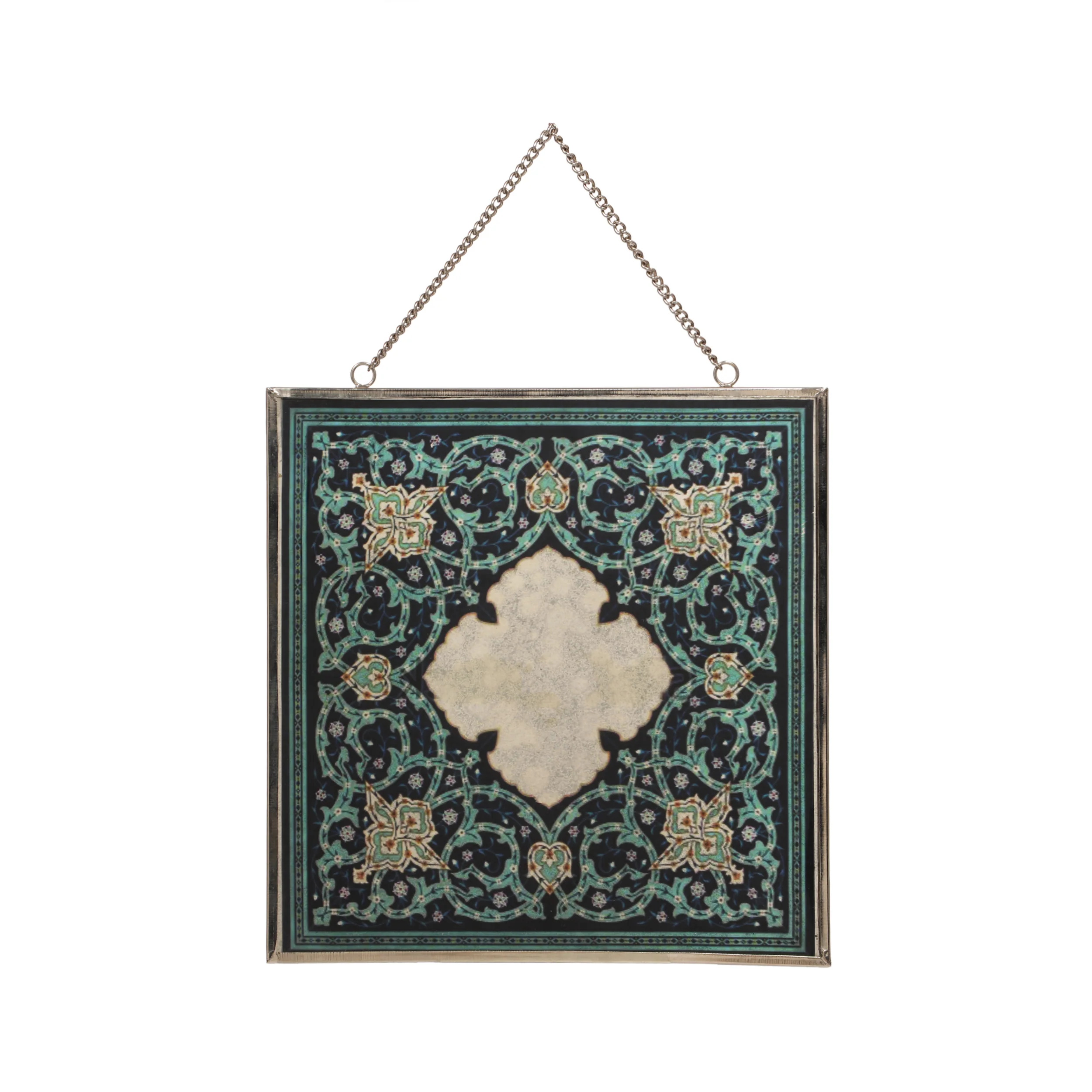 Marjorie Oriental Tempered Glass Wall Accessory - furnishings