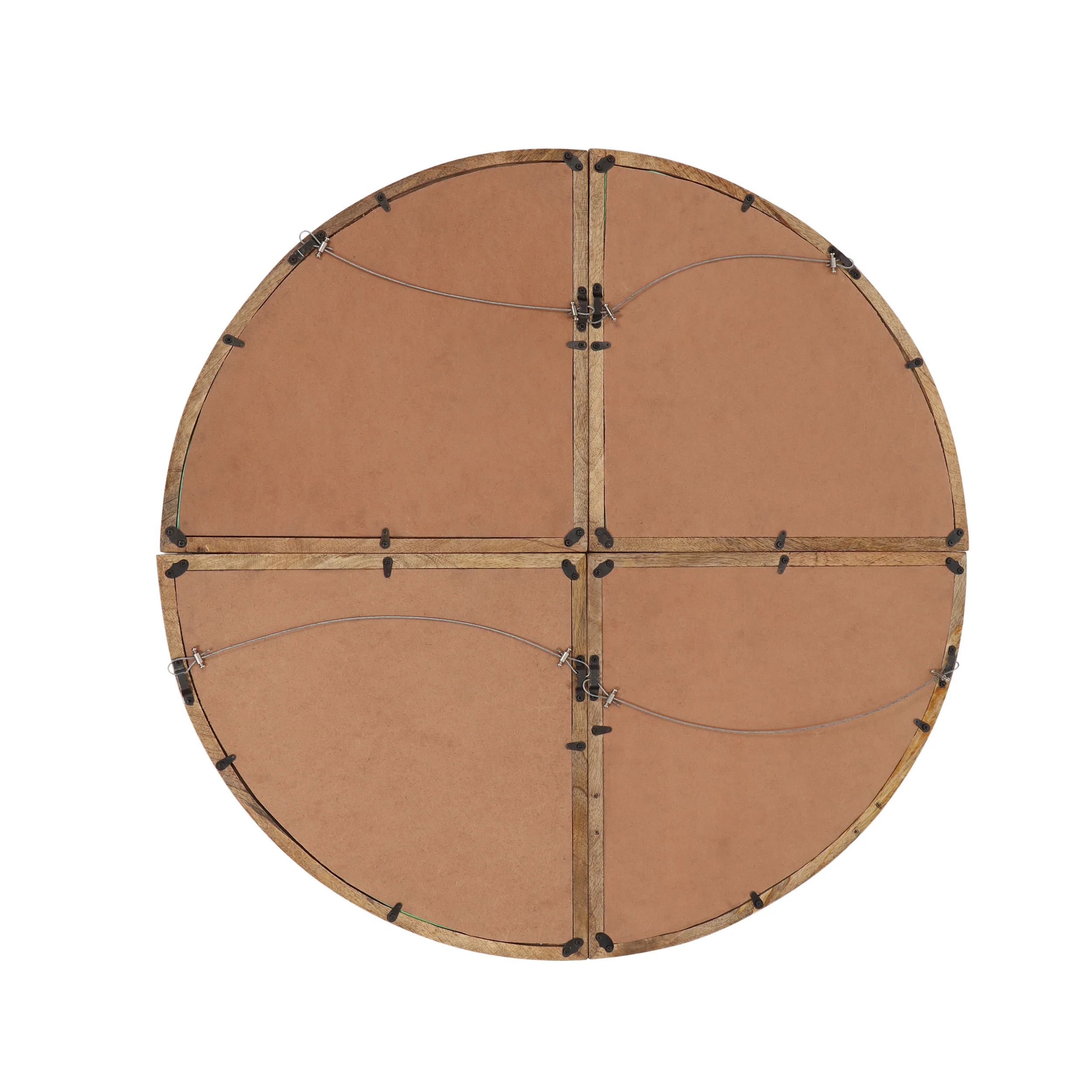 Hodaya Rustic Round Pie Mirror - furnishings