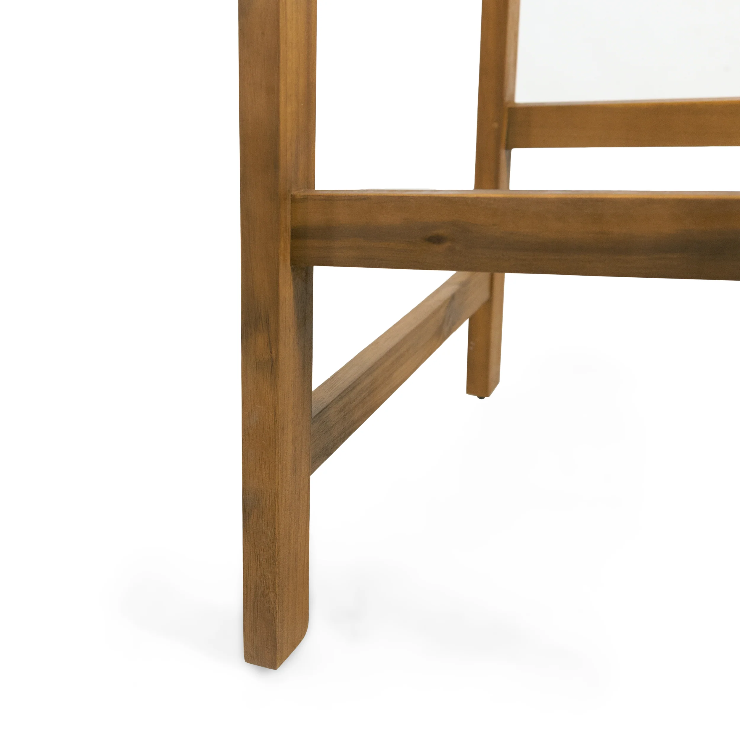 Munro Outdoor/Indoor Acacia Wood Backed Barstools, Set of 2, Teak - furnishings