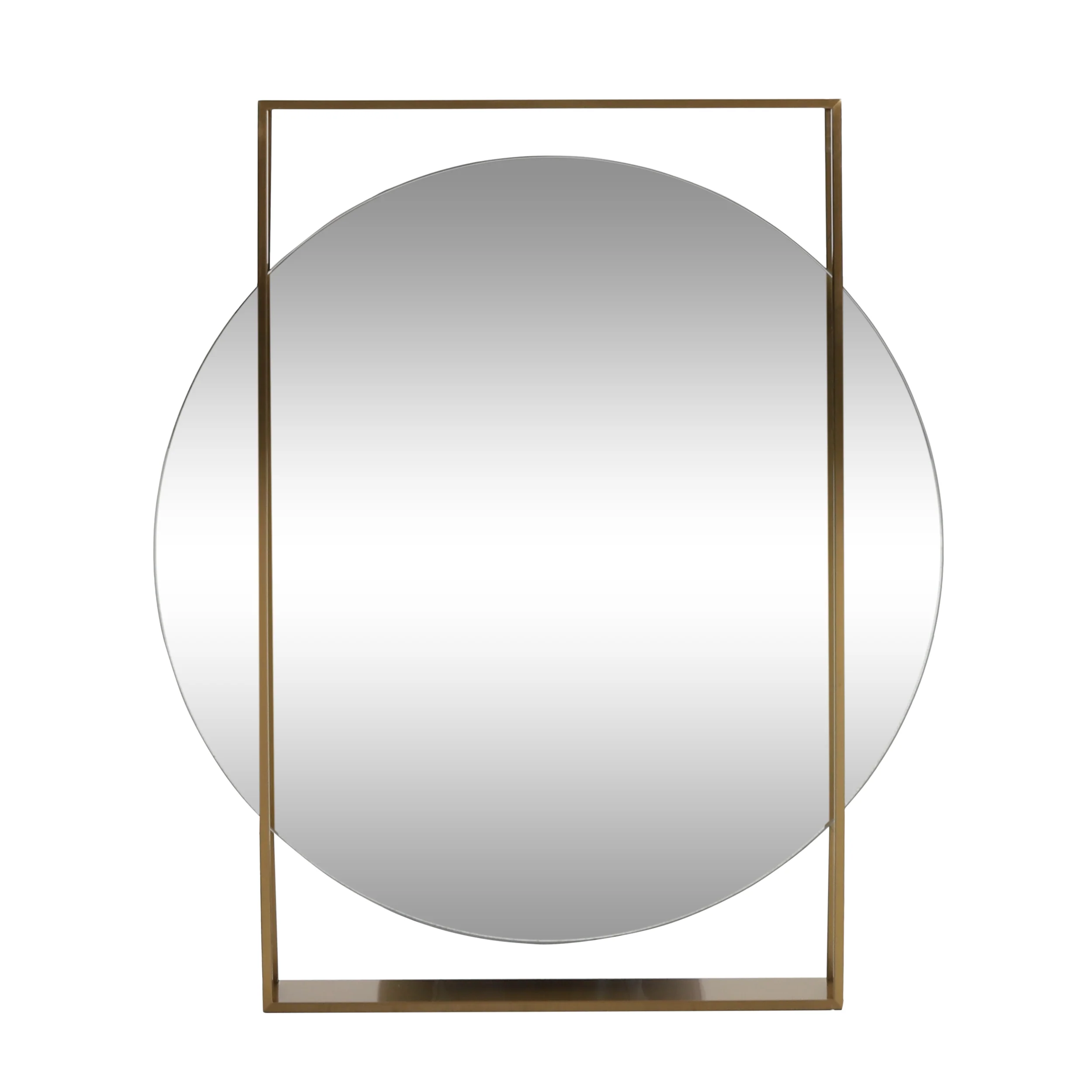McNeal Modern Round Framed Wall Mirror - furnishings
