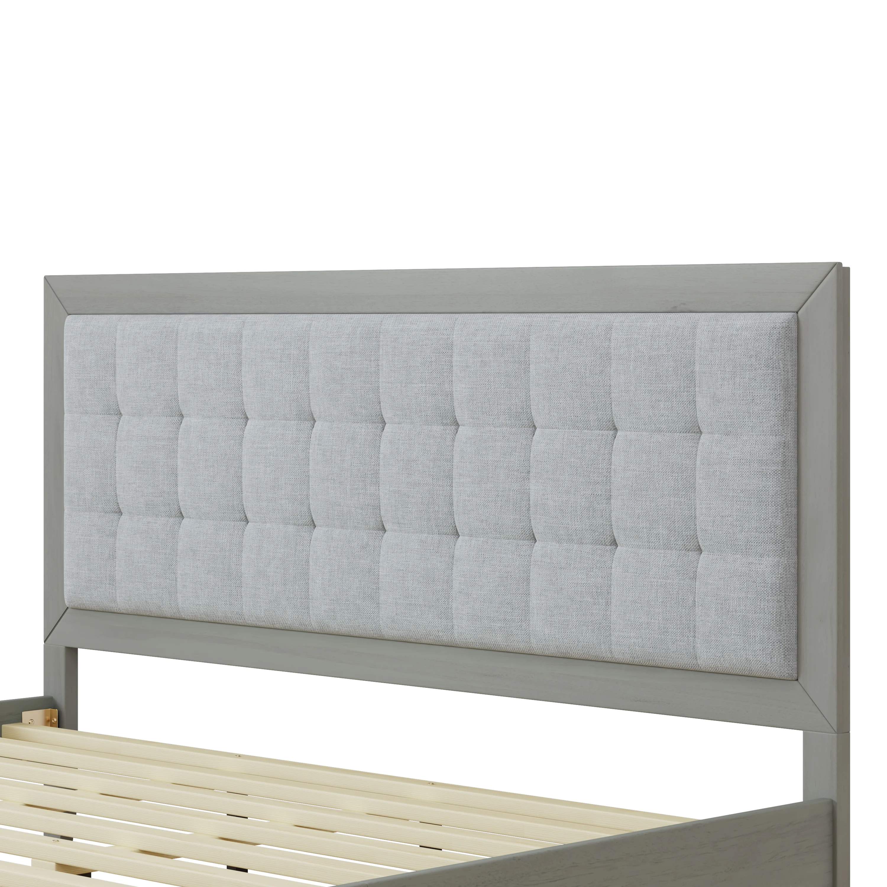 Griselda Upholstered Platform Bed with Padded Headboard - furnishings