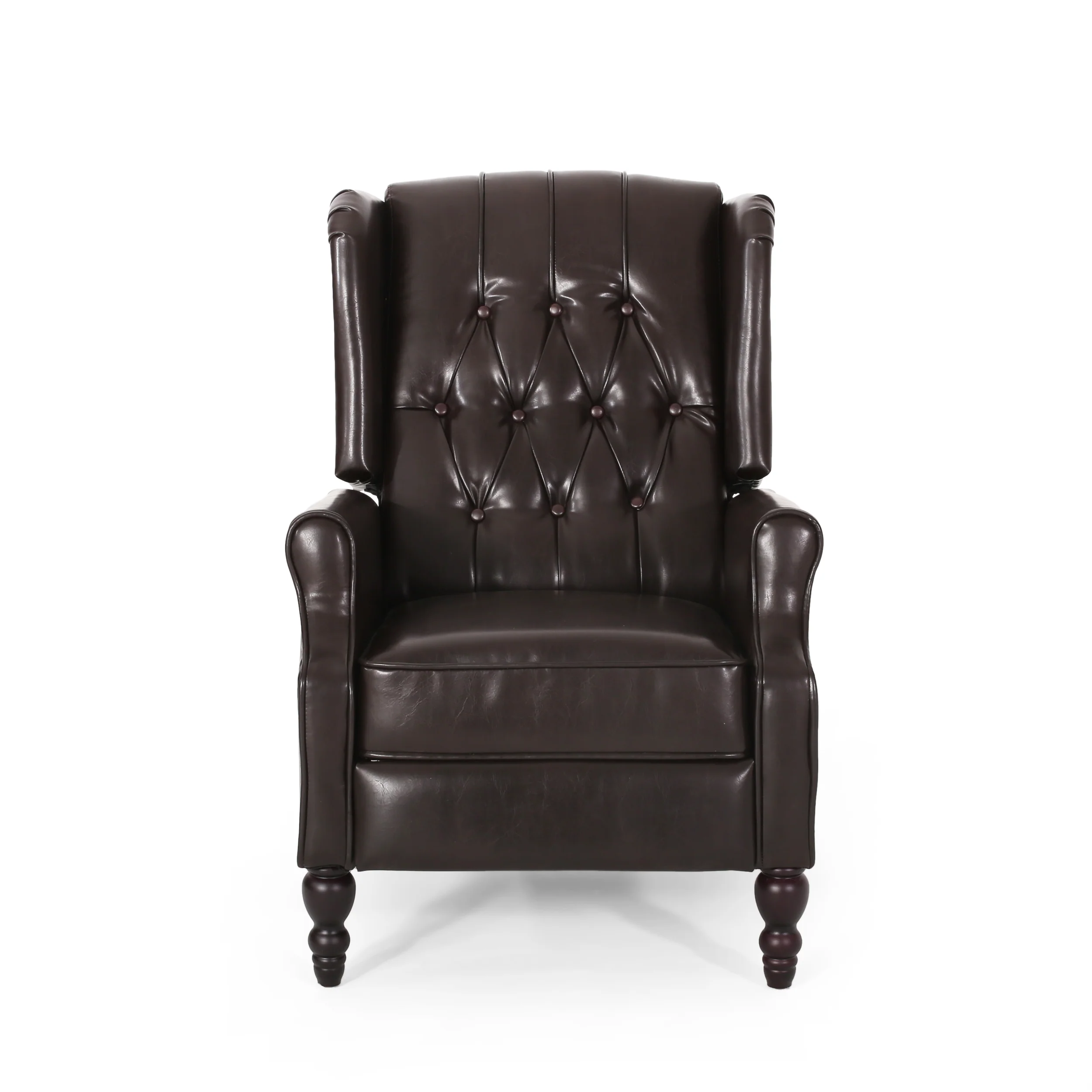 Elizabeth Contemporary Tufted Bonded Leather Recliner (Set of 2) - furnishings