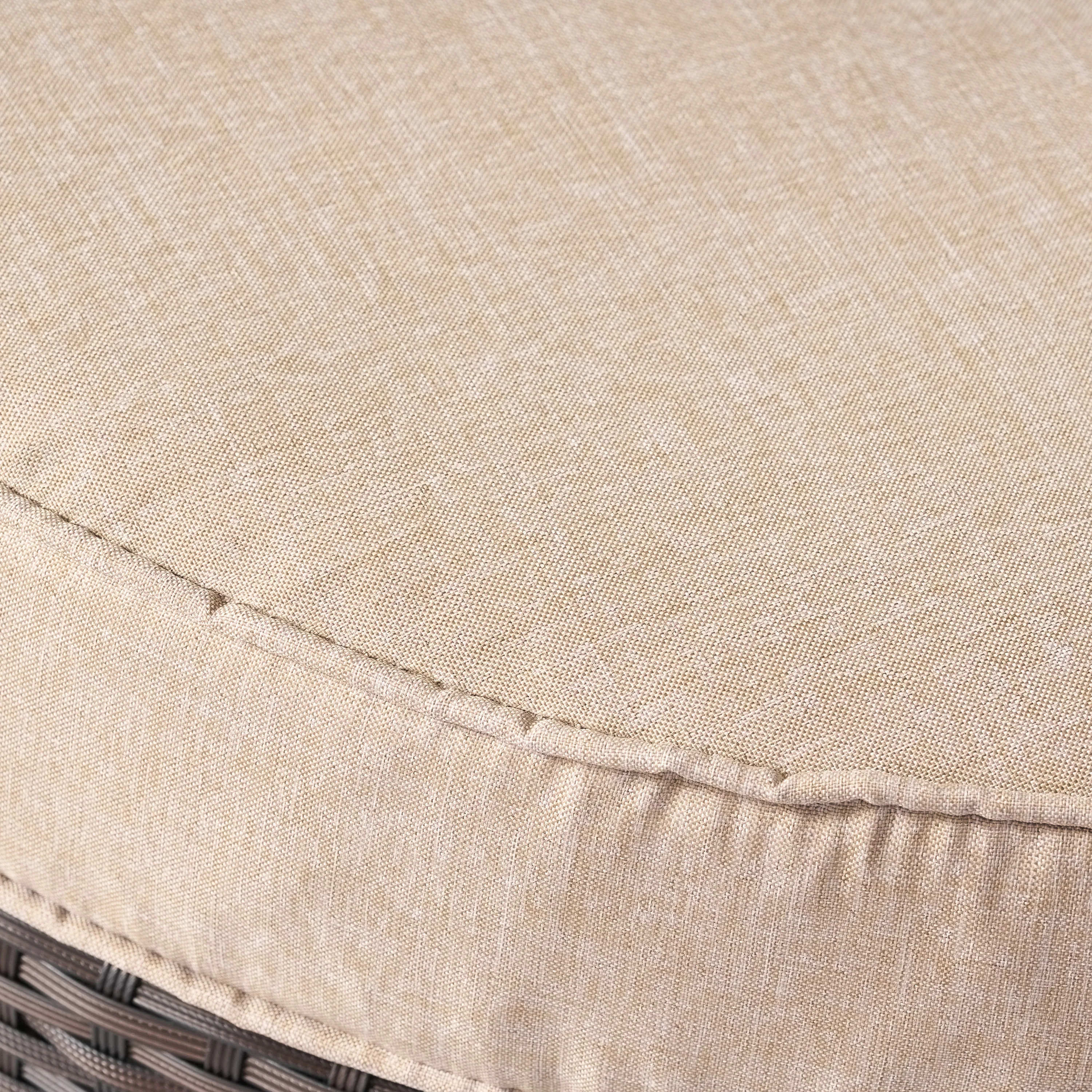 Boden Outdoor Wicker Ottoman with Ice Bucket - furnishings