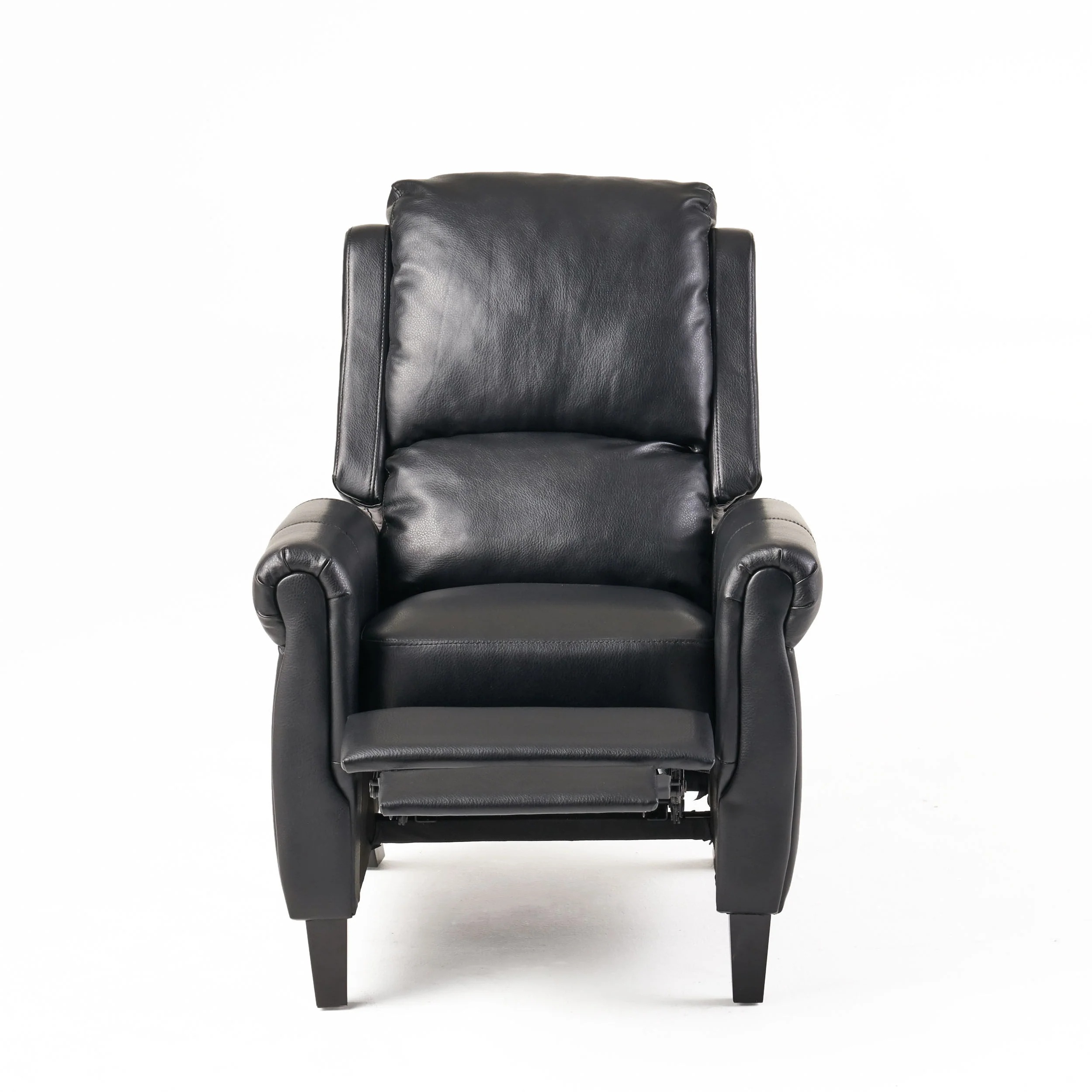 Lloyd Black Leather Recliner Club Chair - furnishings