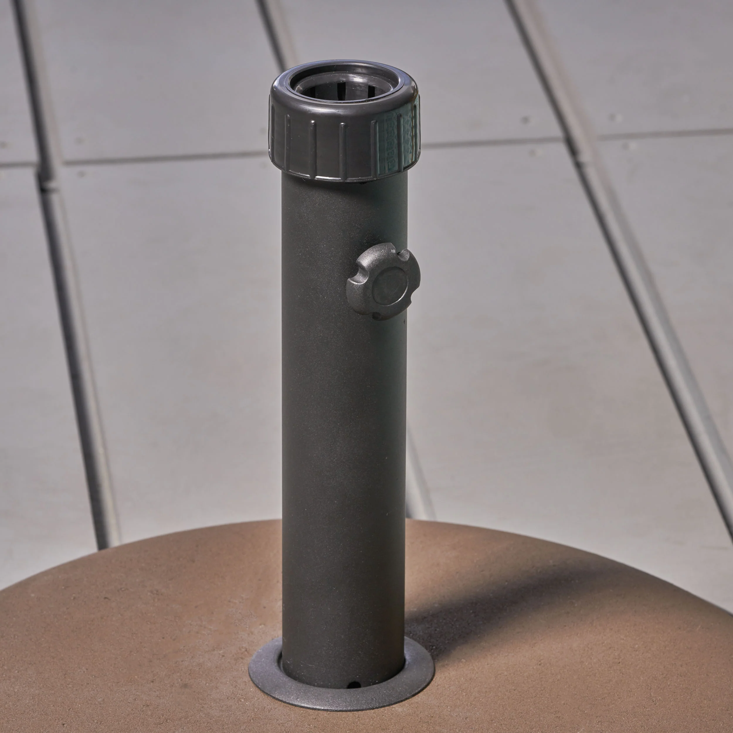Gretna Outdoor 55 lbs Circular Concrete Umbrella Base - furnishings