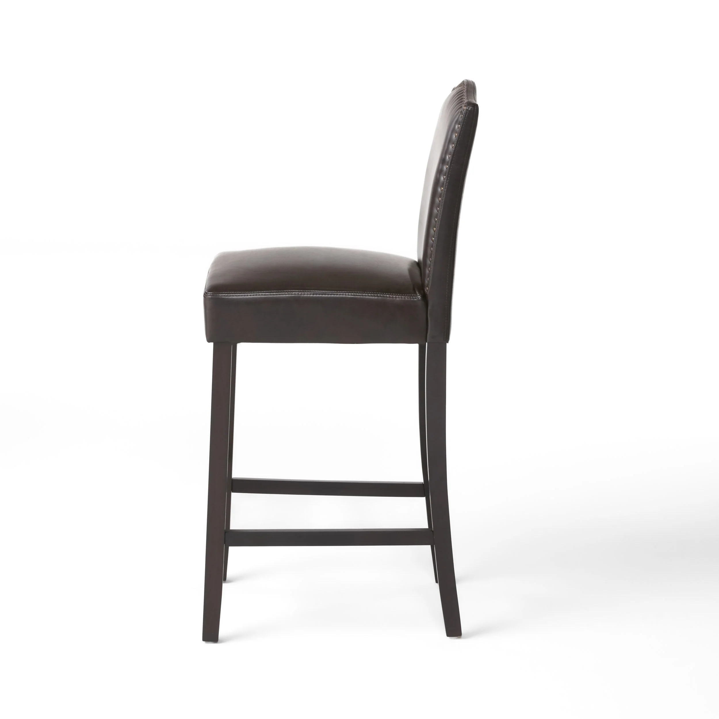 Auburn 30-Inch Brown Leather Backed Barstool (Set of 2) - furnishings