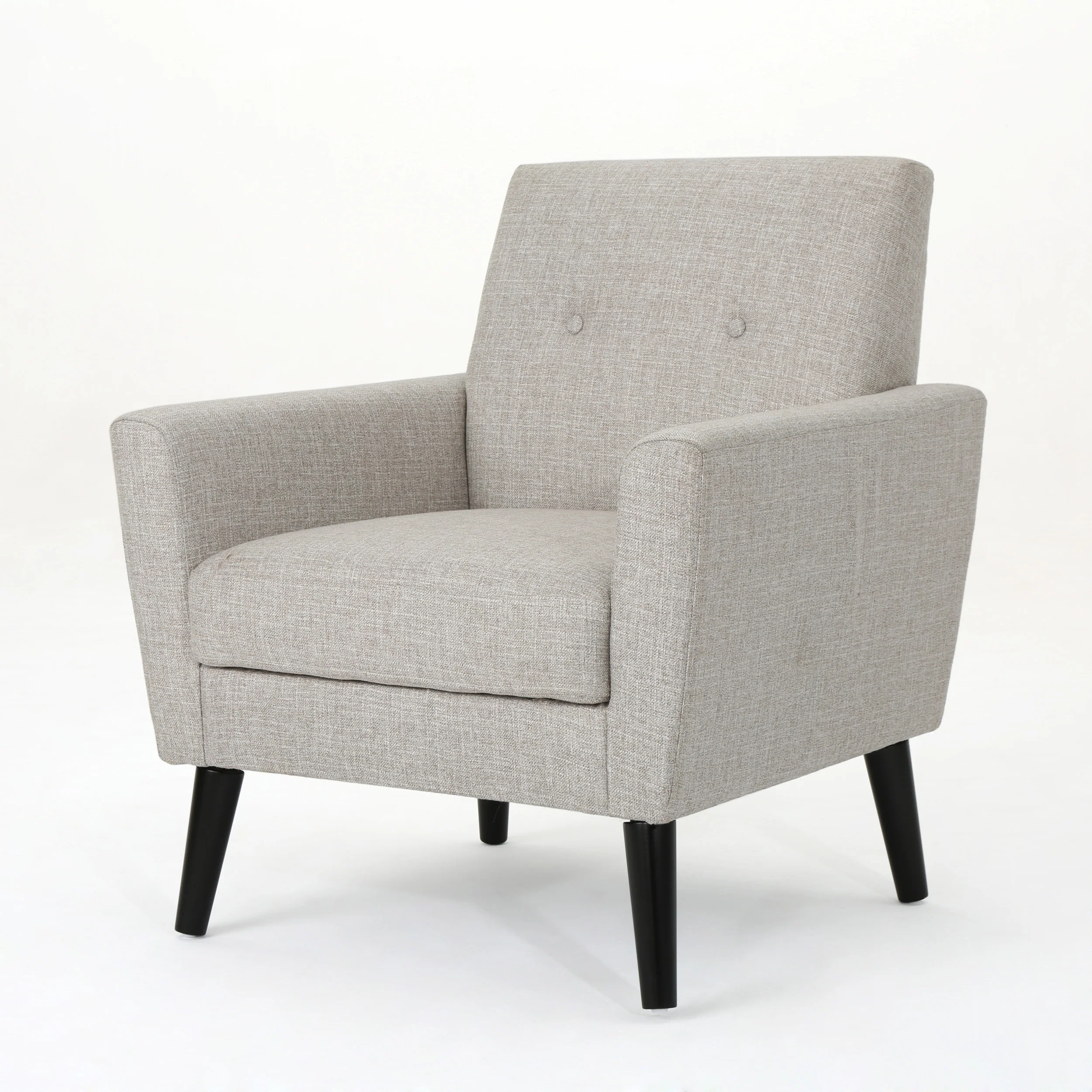 Sierra Mid Century Modern Button Tufted Upholstered Fabric Club Chair - furnishings