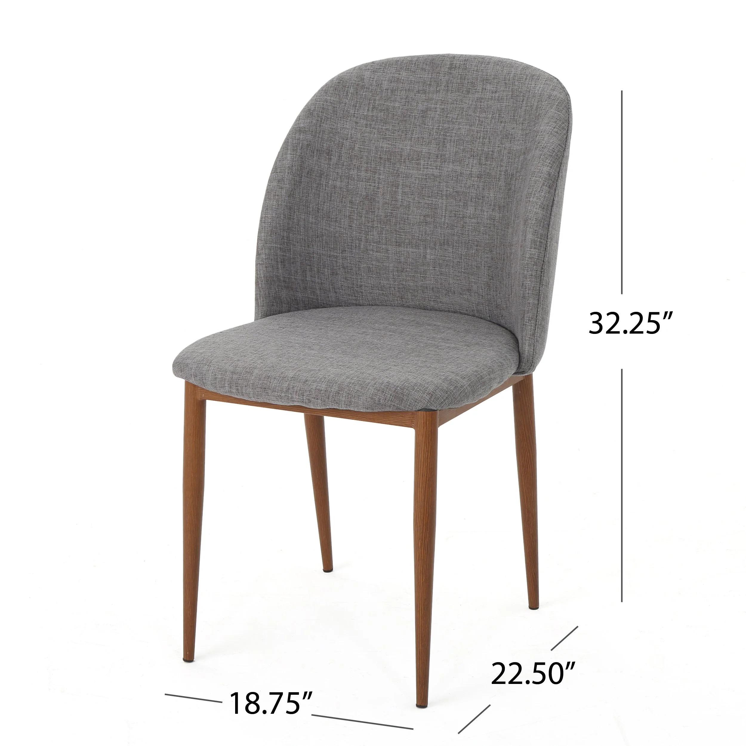 Anastasia Light Gray Fabric Dining Chairs (Set of 2) - furnishings