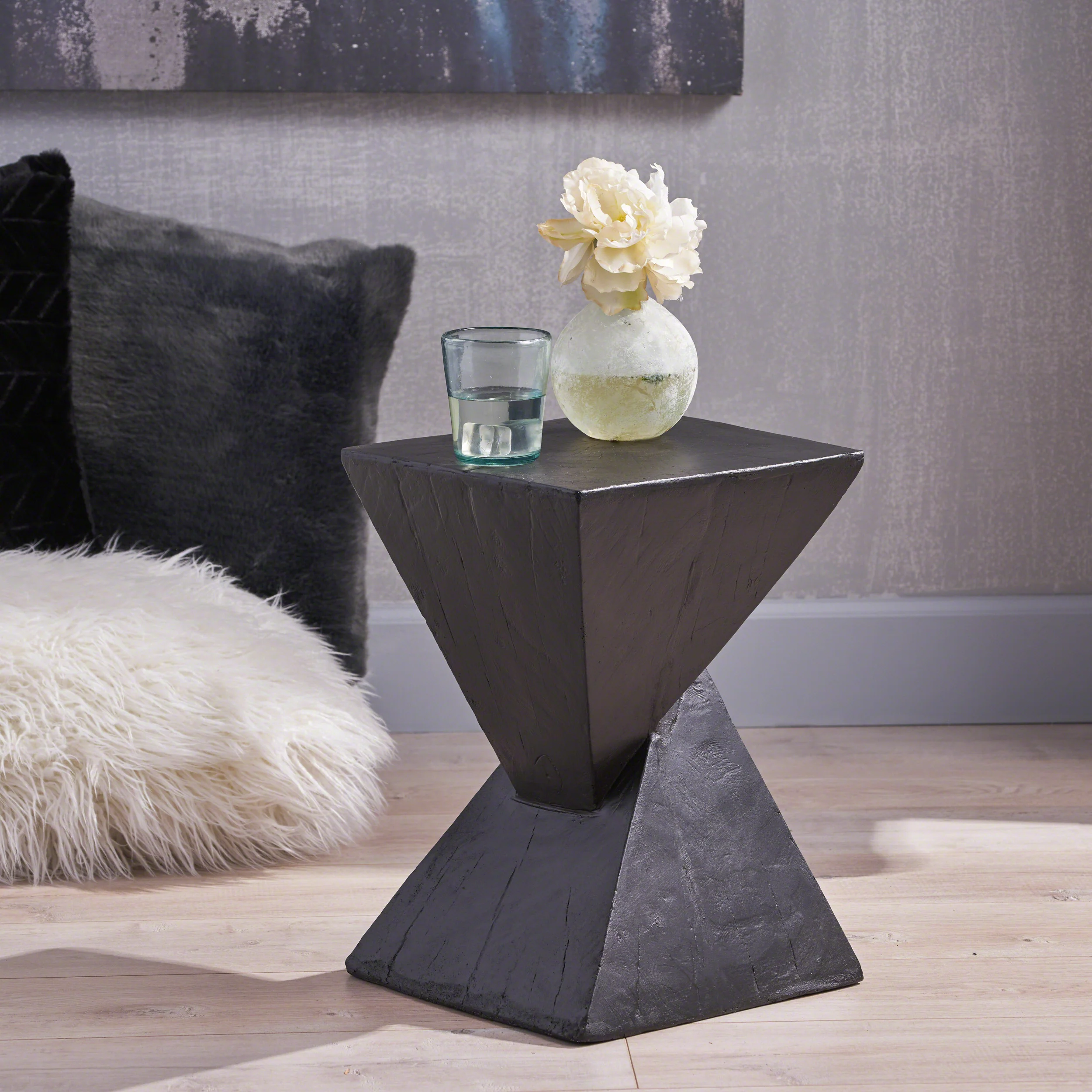 Jerod Indoor Lightweight Concrete Accent Table - furnishings