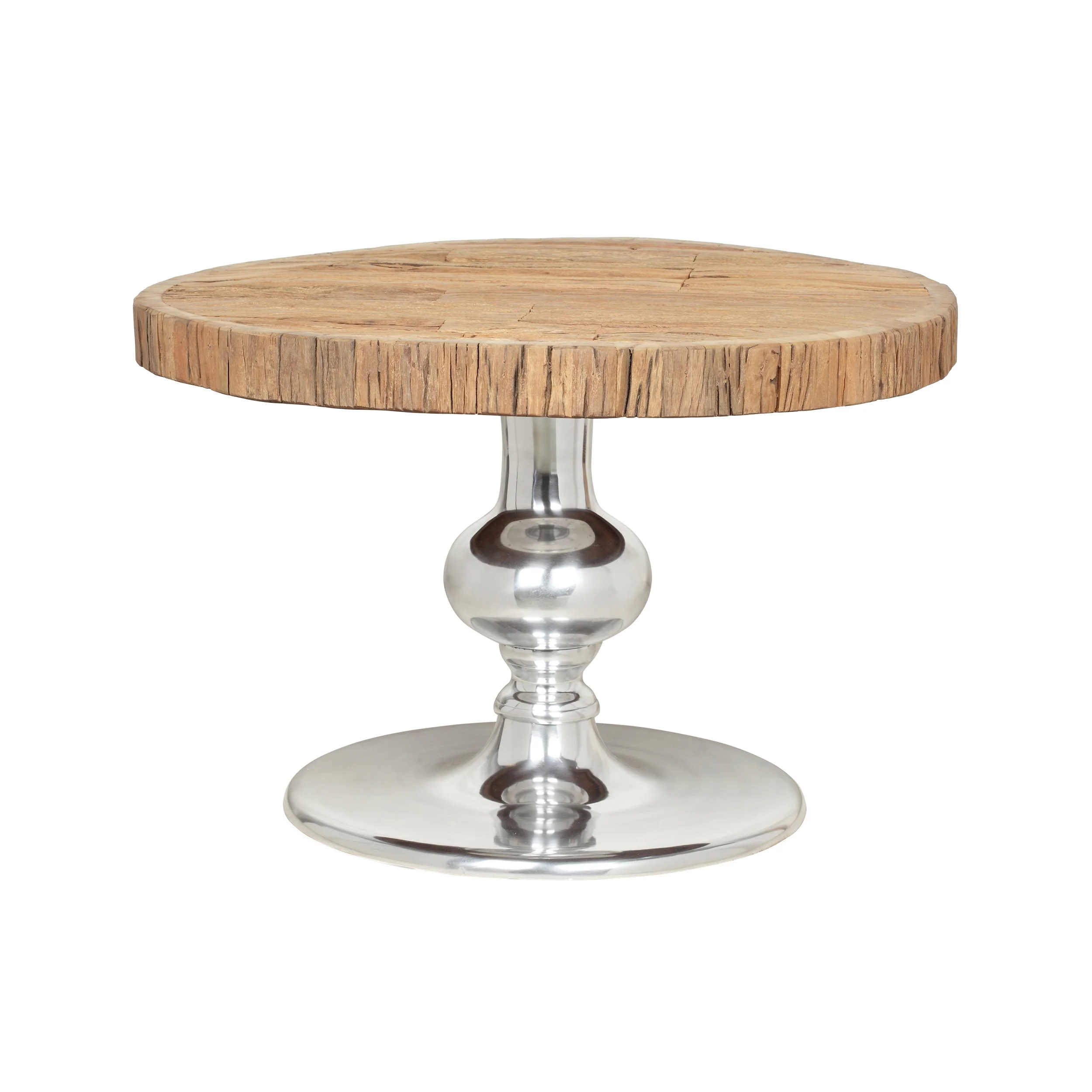 Oxton Handcrafted Rustic Glam Coffee Table with Raw Wood Tabletop - furnishings