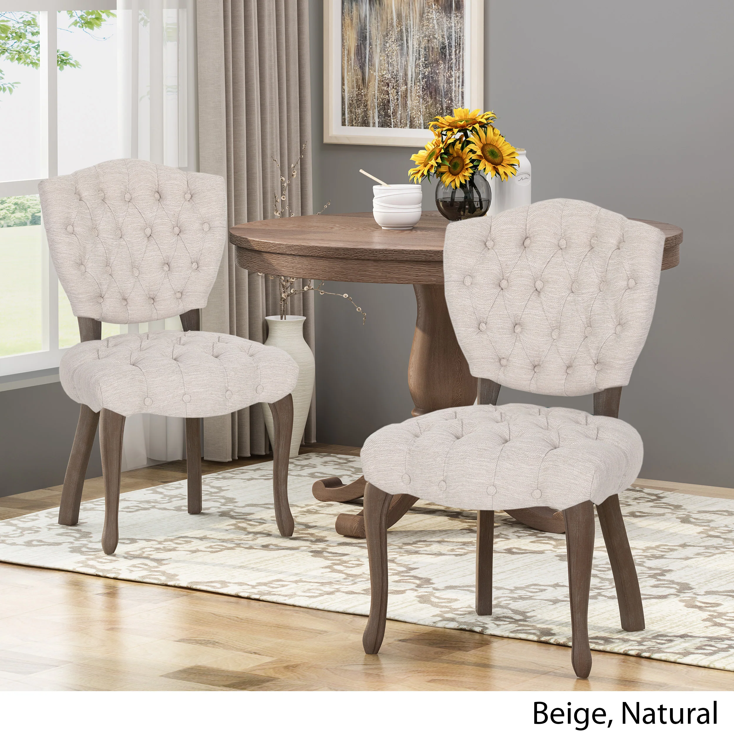Case Tufted Dining Chair with Cabriole Legs (Set of 2) - furnishings