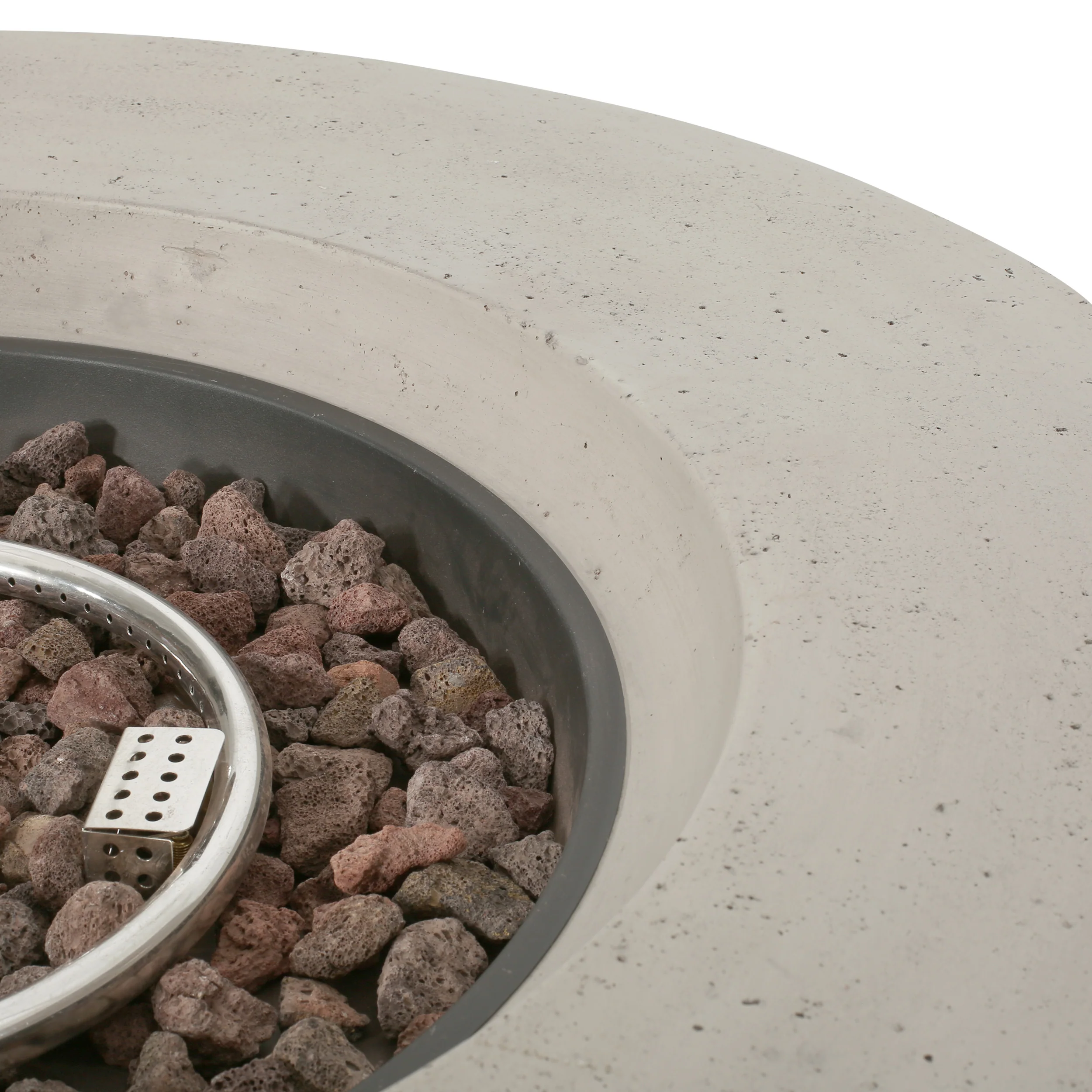 Hearth Outdoor 50,000 BTU Lightweight Concrete Circular Fire Pit (No Tank Holder) - furnishings