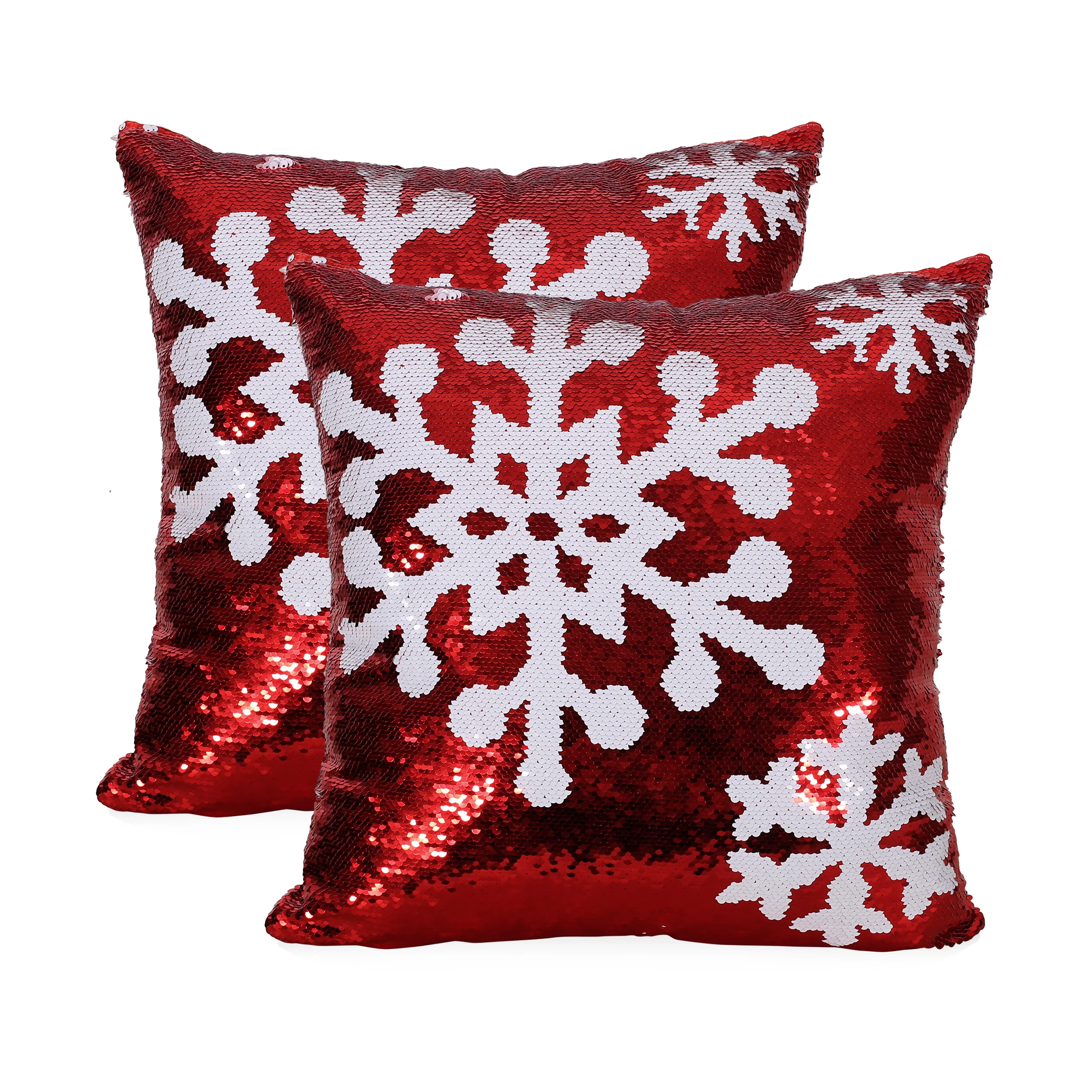 Sherard Glam Sequin Christmas Throw Pillow - furnishings