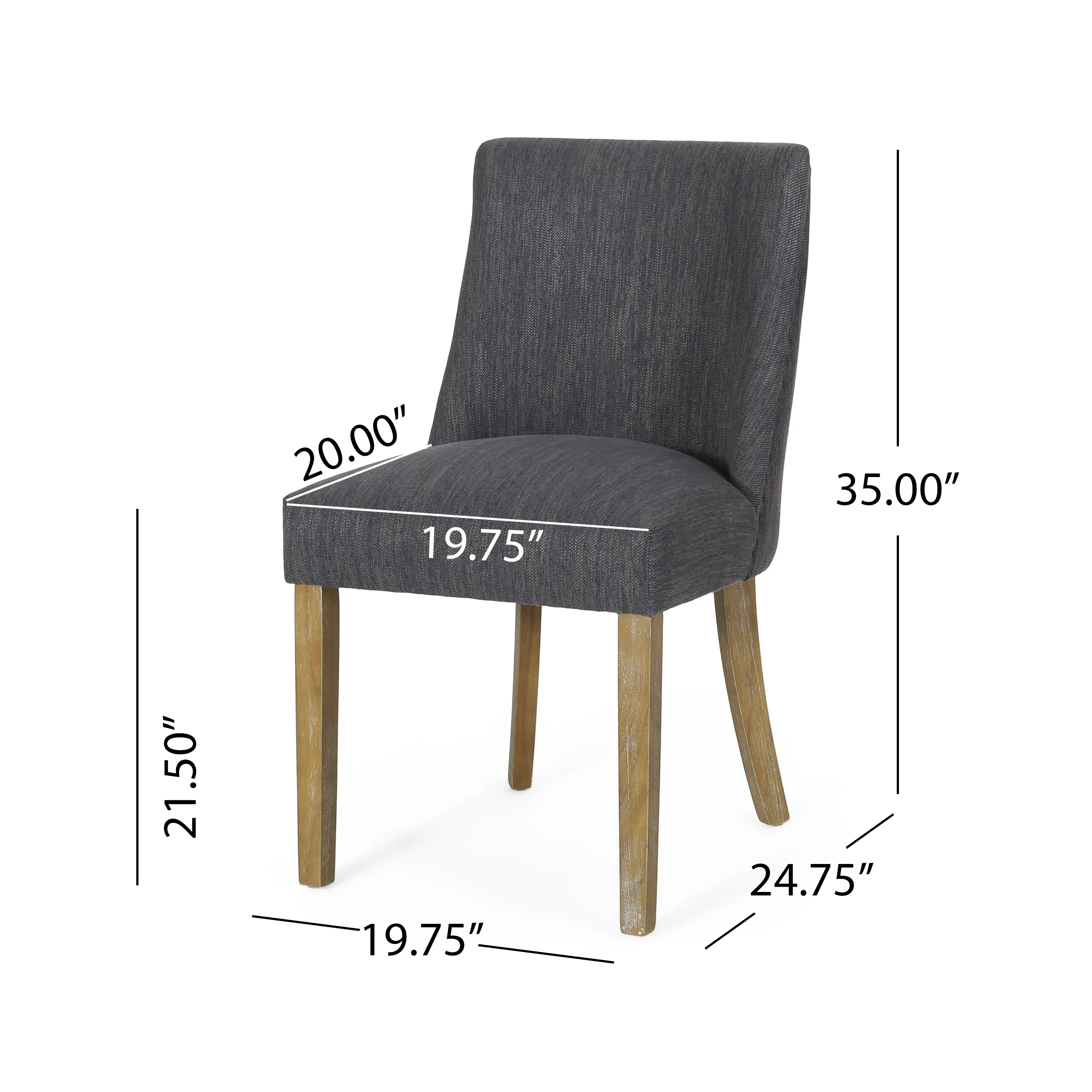 Gladwin Contemporary Fabric Dining Chairs, Set of 6 - furnishings