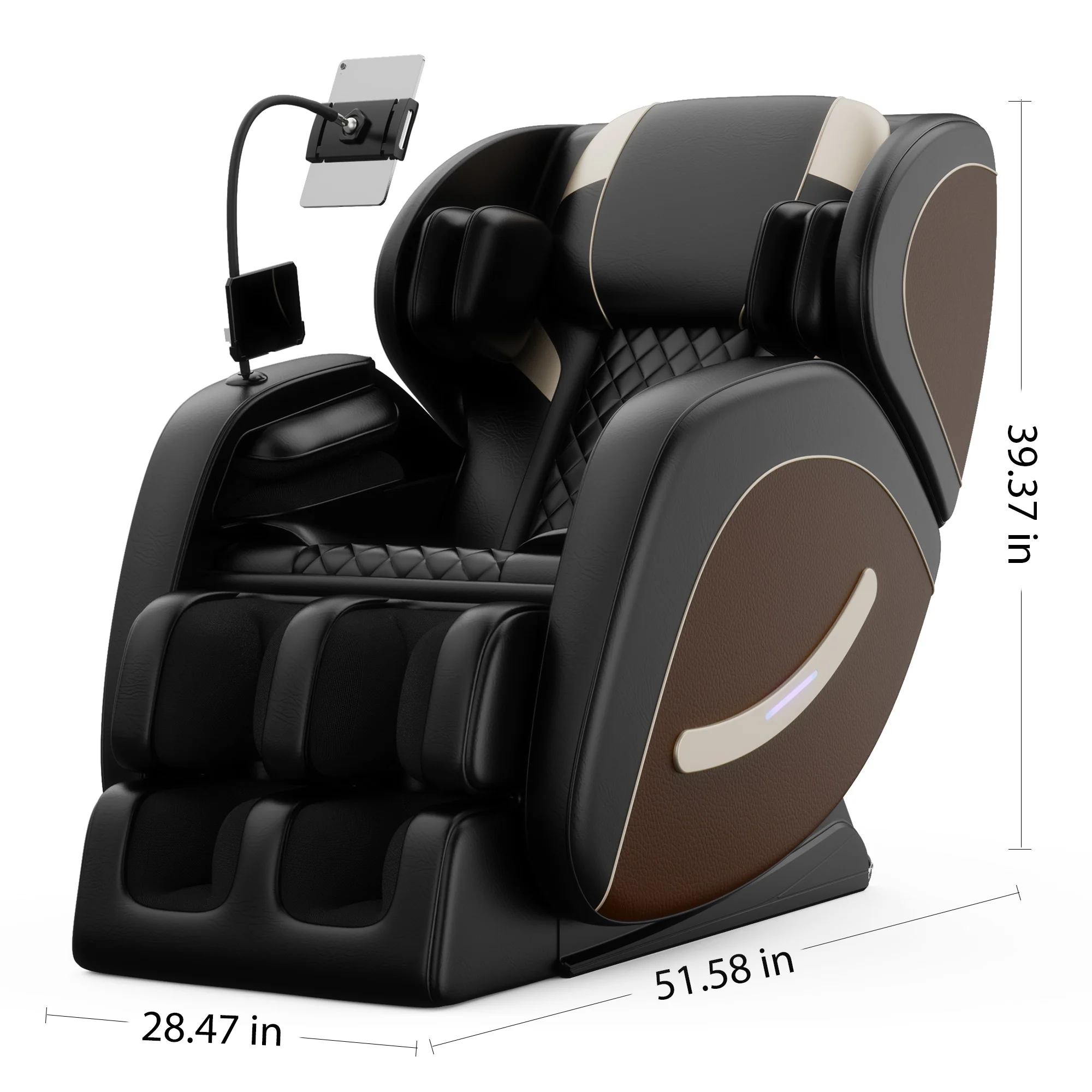 2024 Zero Gravity Full Body Massage Chair with Air Pressure, Heating, and Foot Relaxation - furnishings