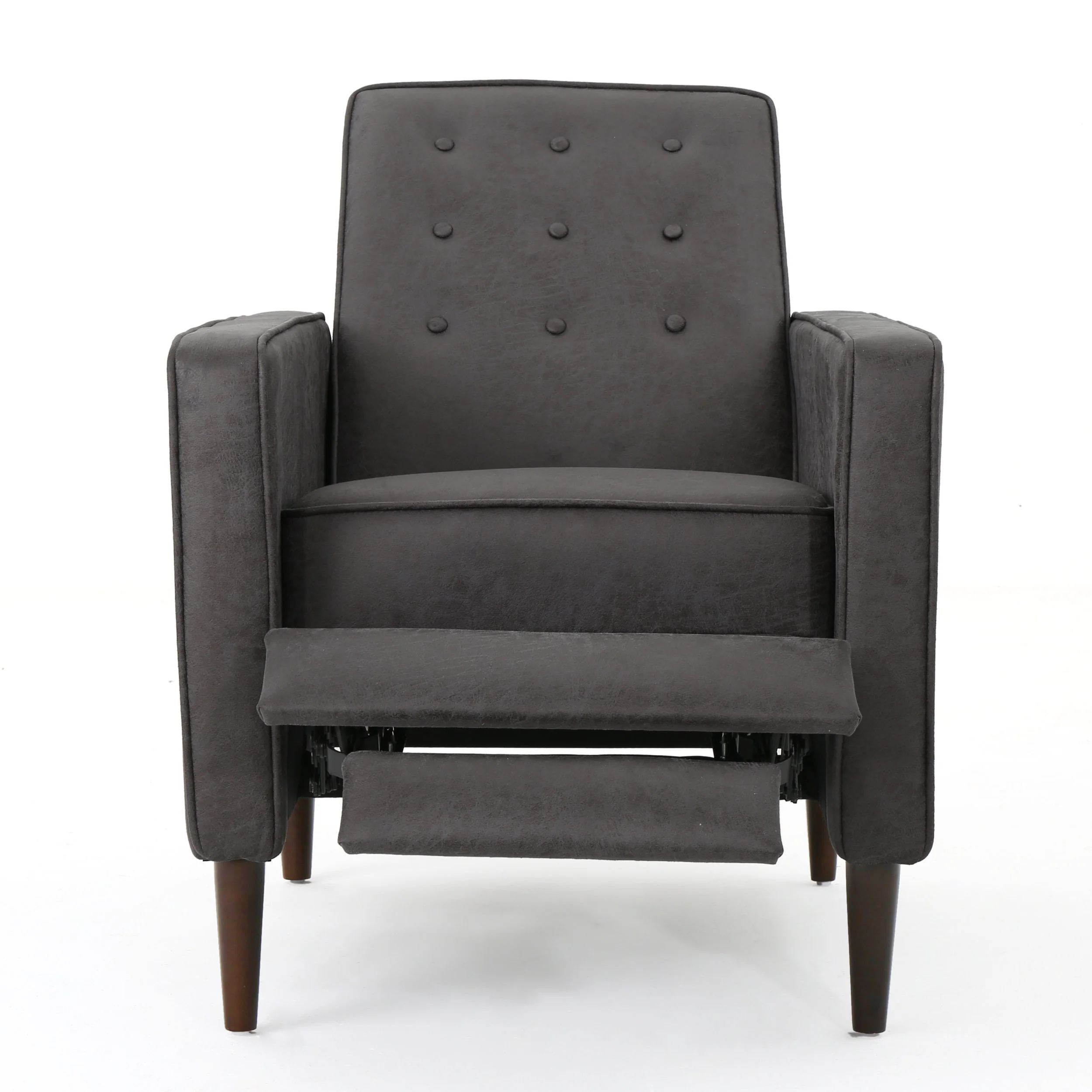 Mason Mid-Century Modern Tufted Back Microfiber Recliner - furnishings
