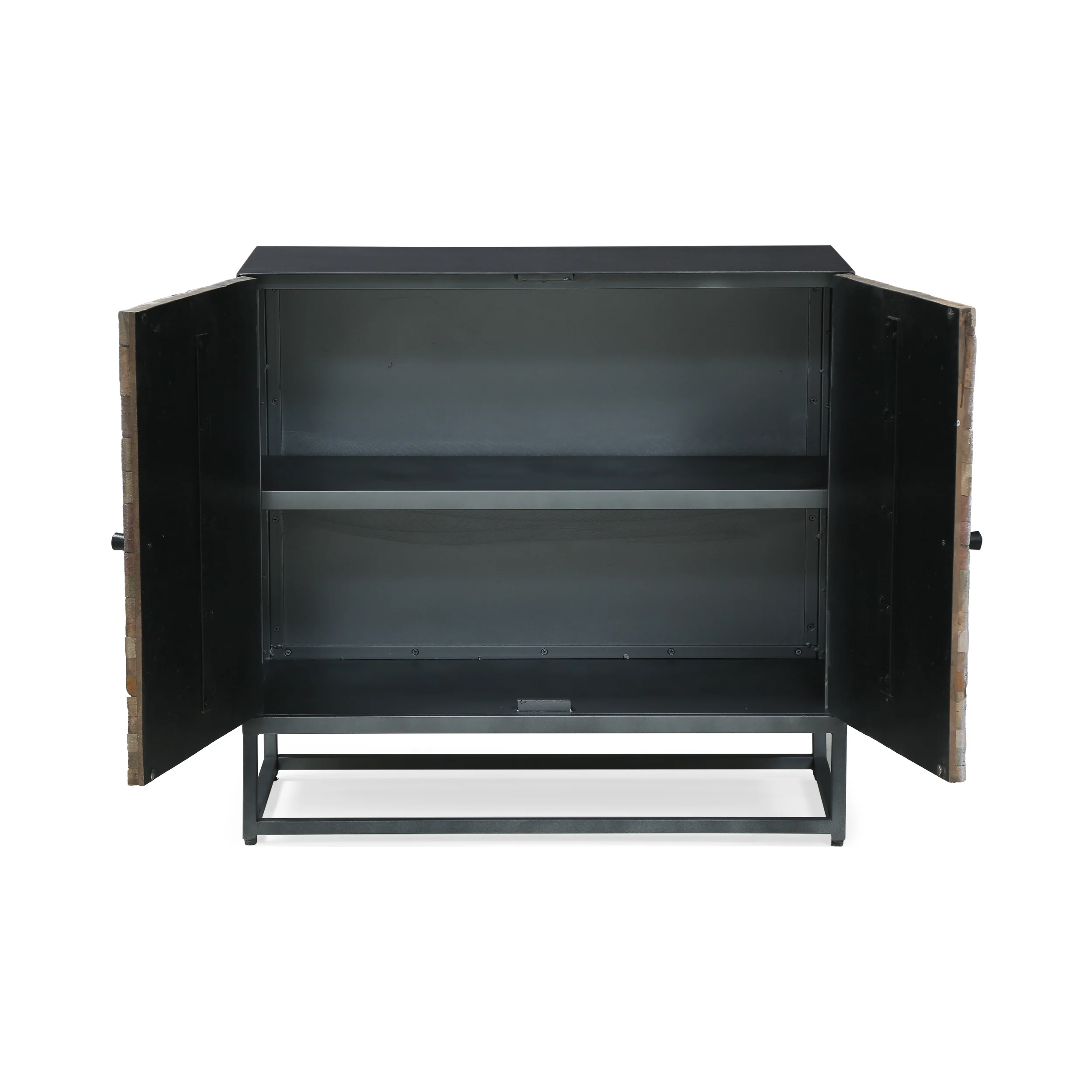 Tijeras Handcrafted Modern Industrial 2 Door Cabinet - furnishings