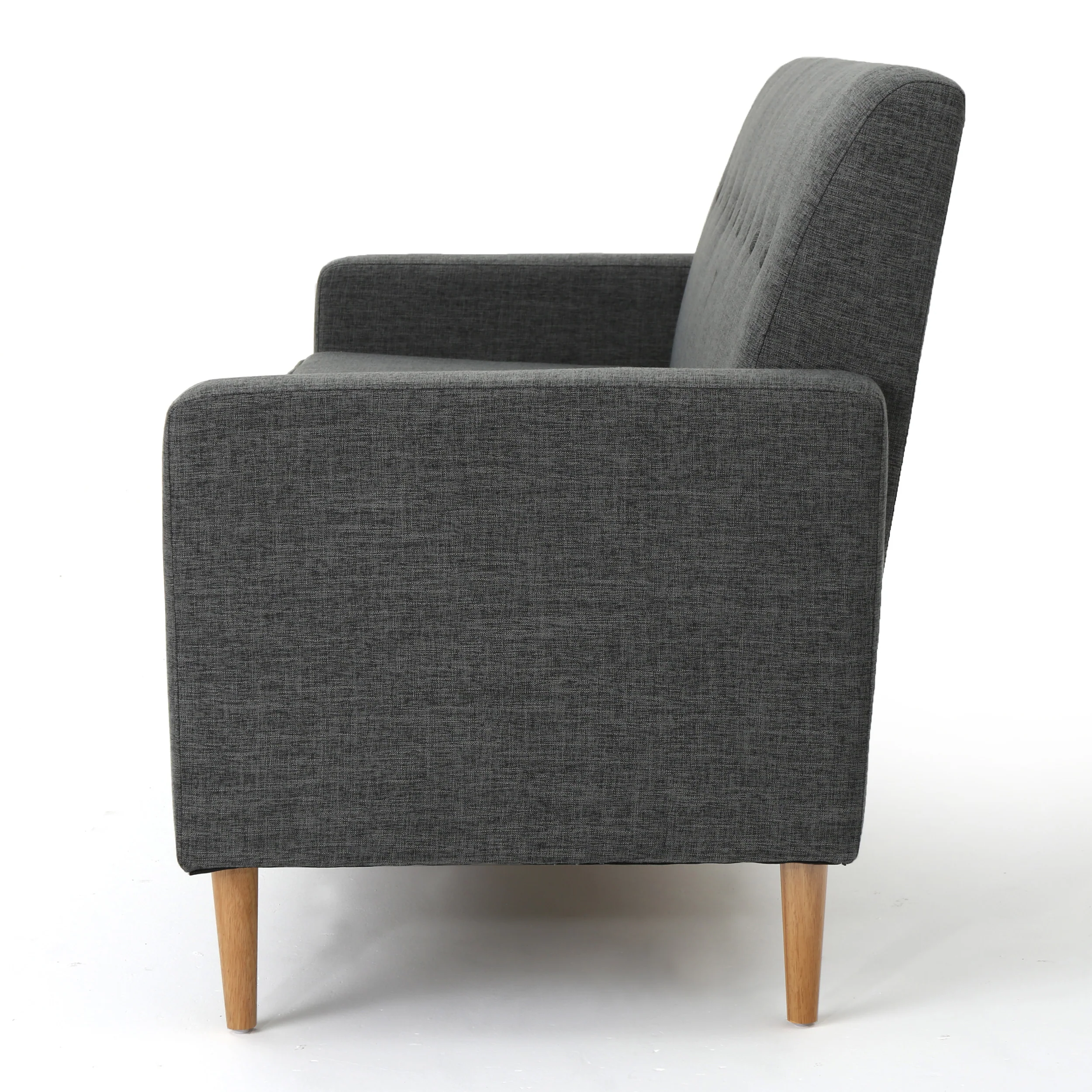 Stratford Mid Century Modern Fabric 3 Seater Sofa - furnishings