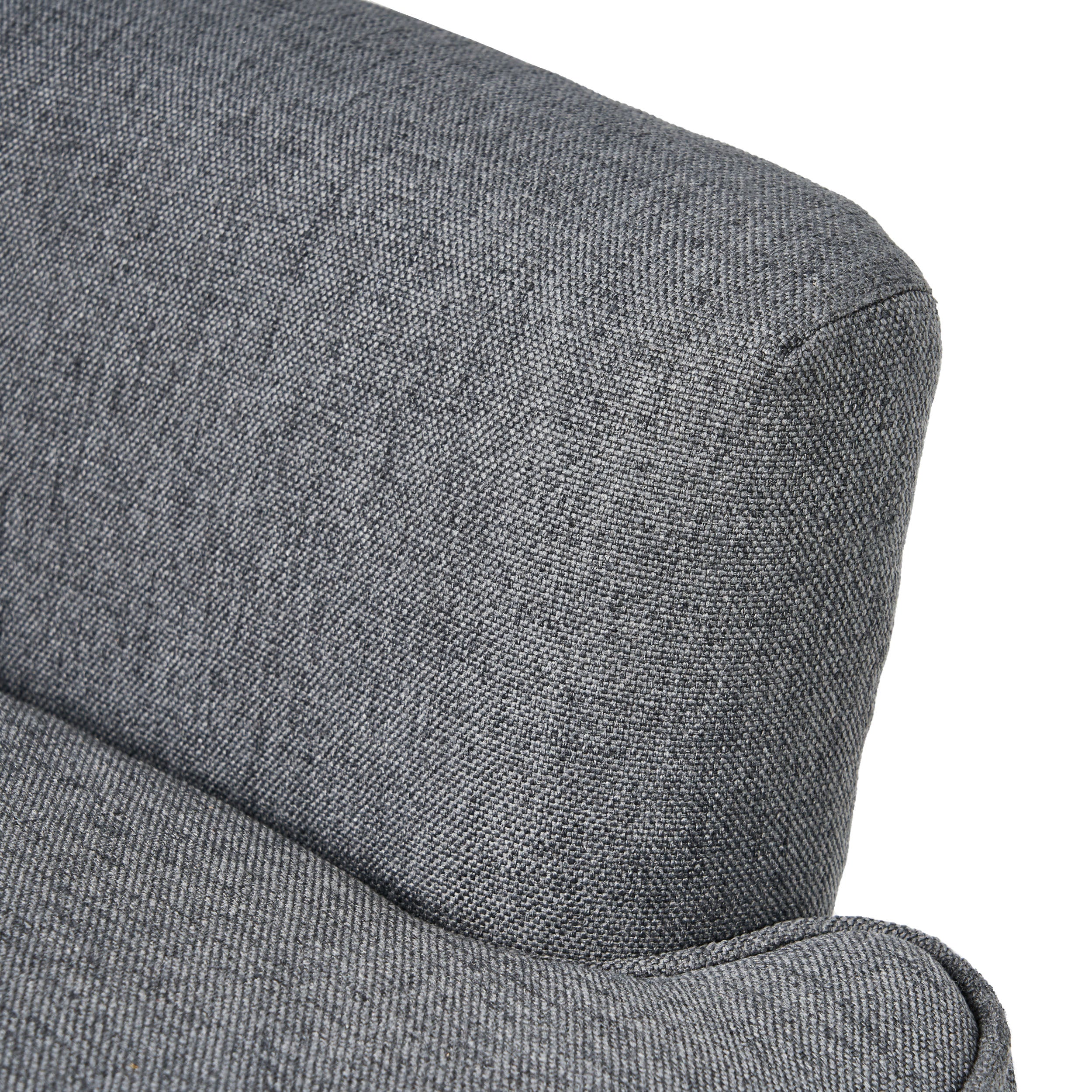 Annelia Contemporary Button Tufted Upholstered Fabric Club chair w/ Piped Edges - furnishings