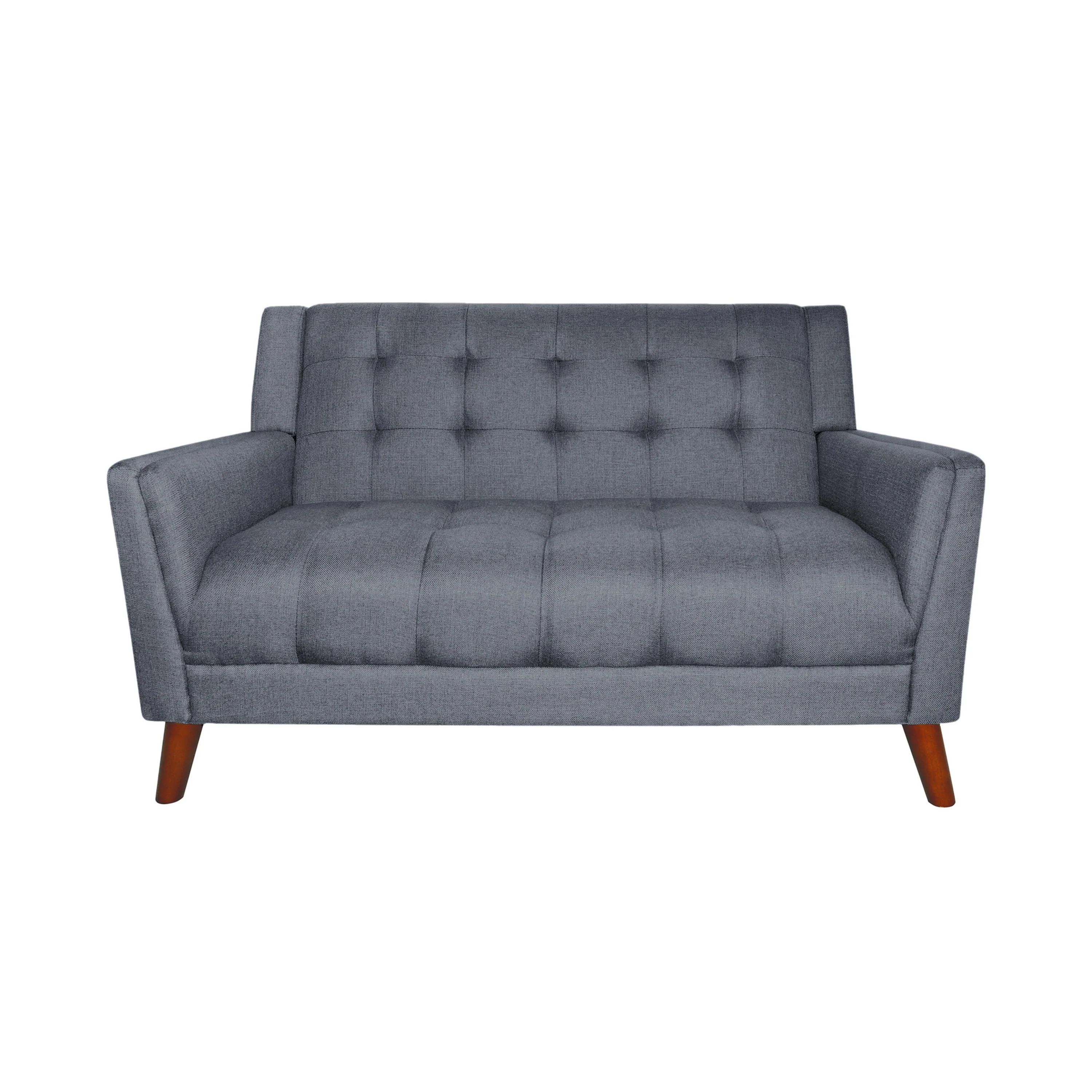 Anvith Mid Century Modern Fabric Loveseat - furnishings