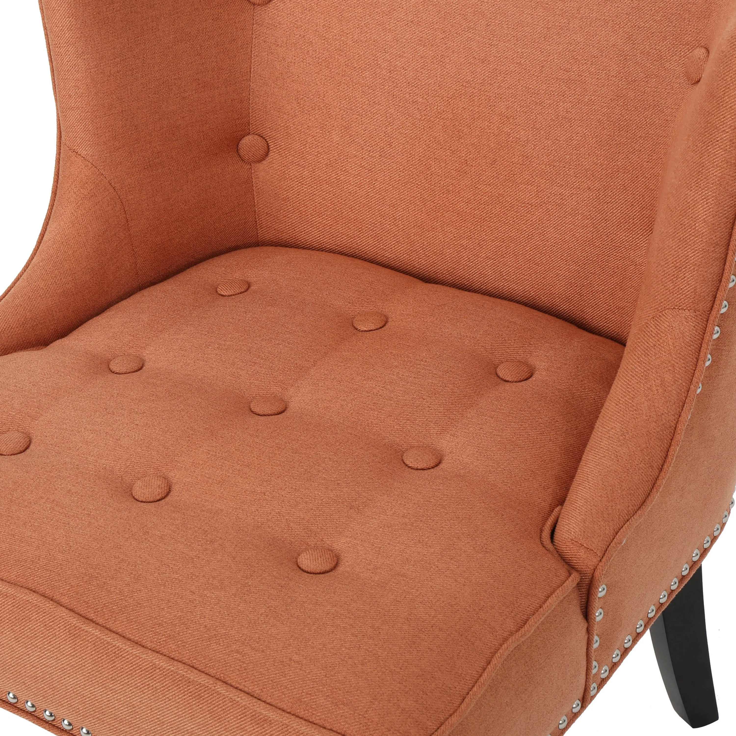 Adelina Contemporary Upholstered Accent Chair with Nailhead Trim - furnishings