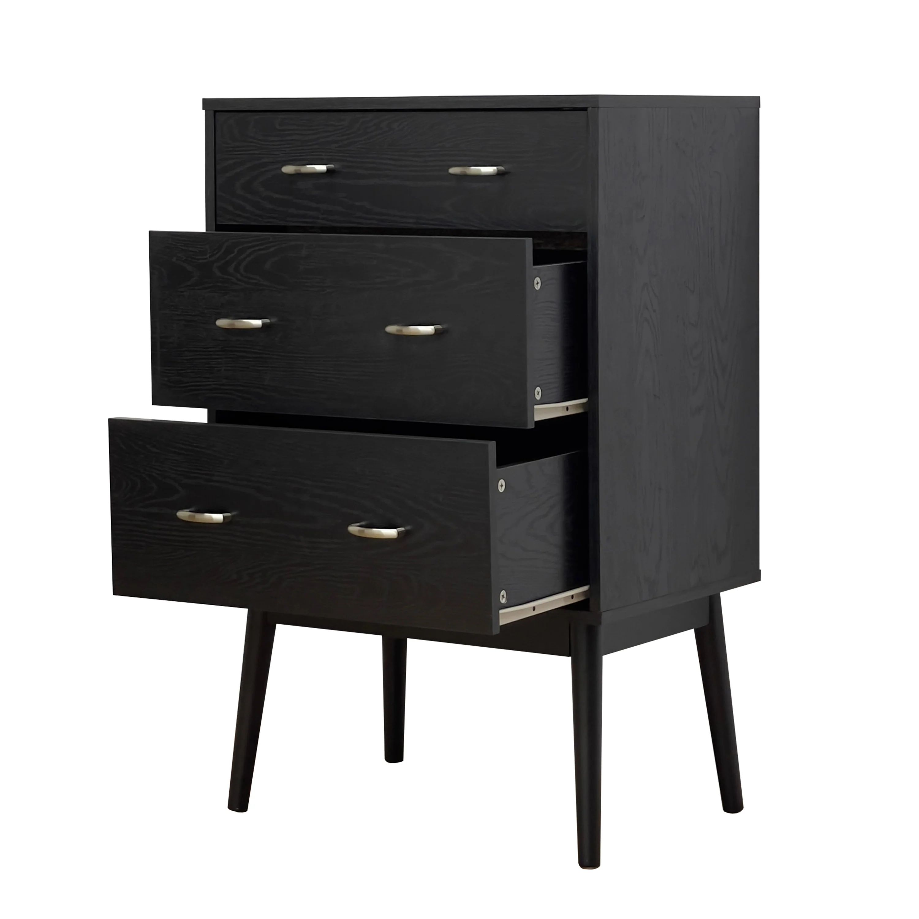 Wilbur Mid Century Modern Wooden 3 Drawer Chest - furnishings