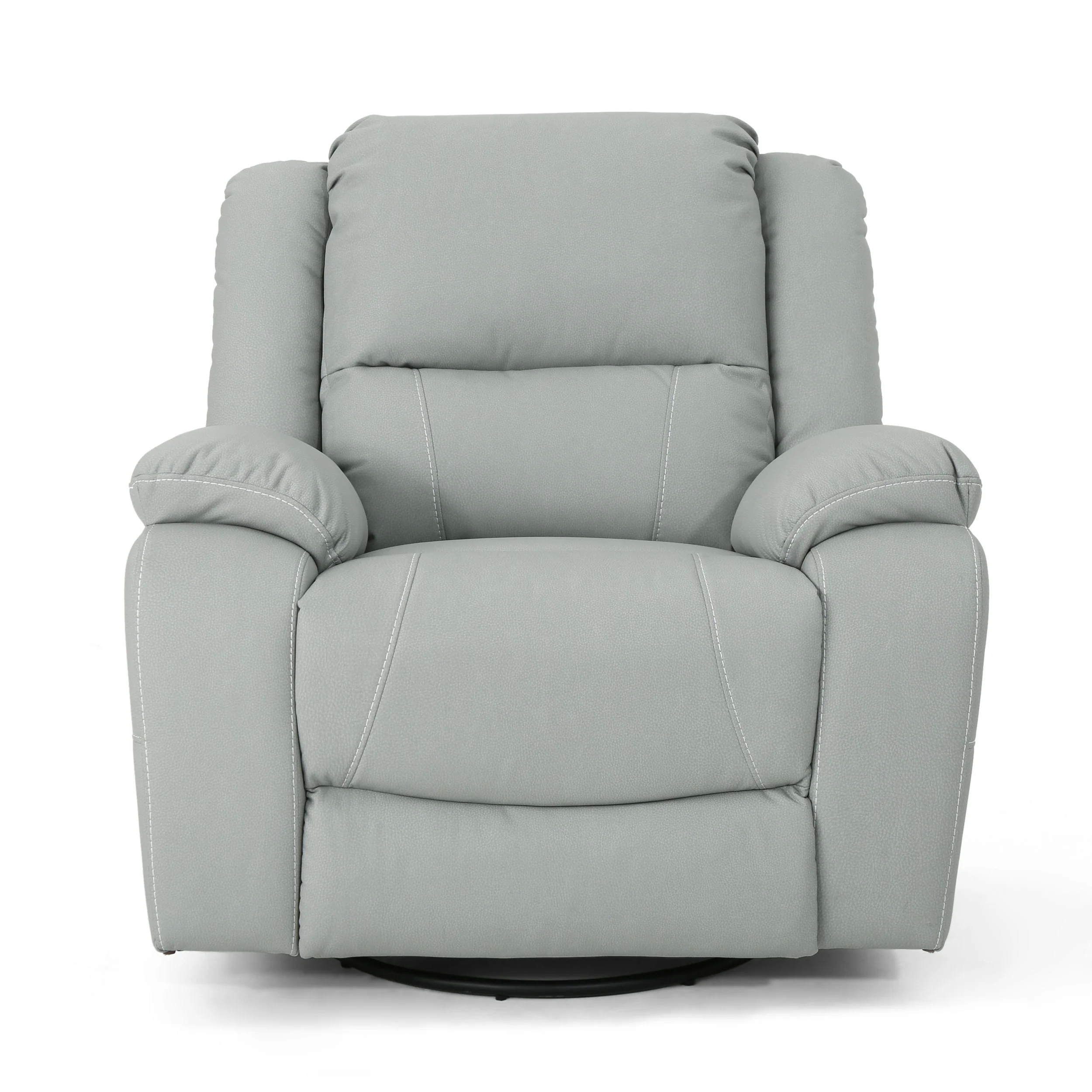 Teresa Classic Tufted Leather Swivel Recliner - furnishings