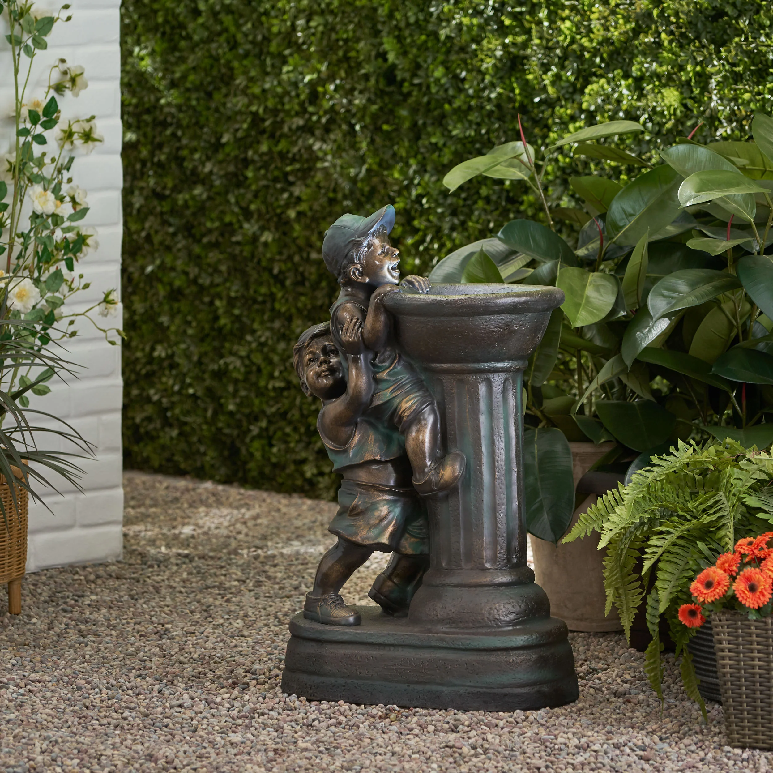 Burchett Children Playing Water Fountain - furnishings