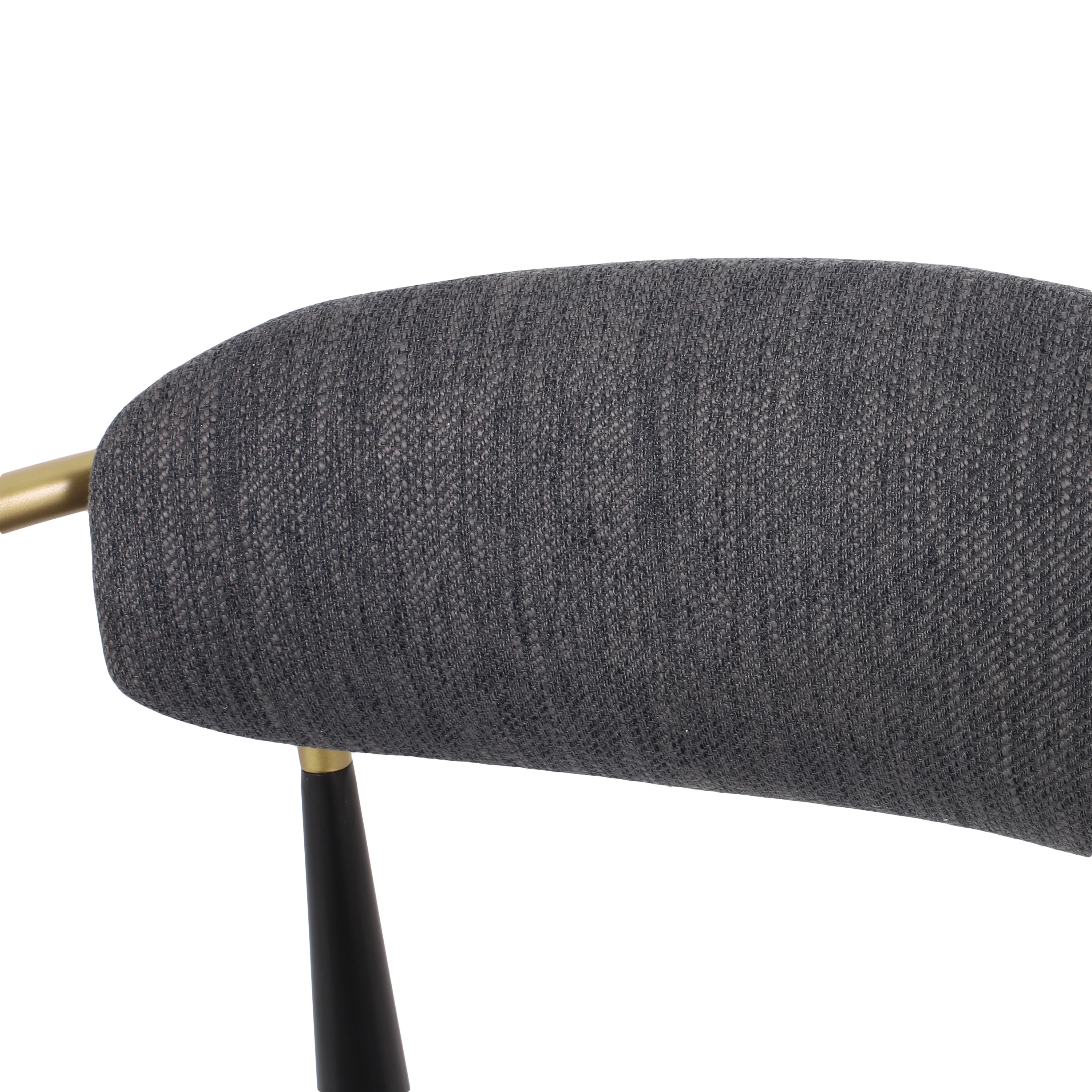 Camas Modern Fabric Upholstered Iron Dining Chairs, Set of 2 - furnishings