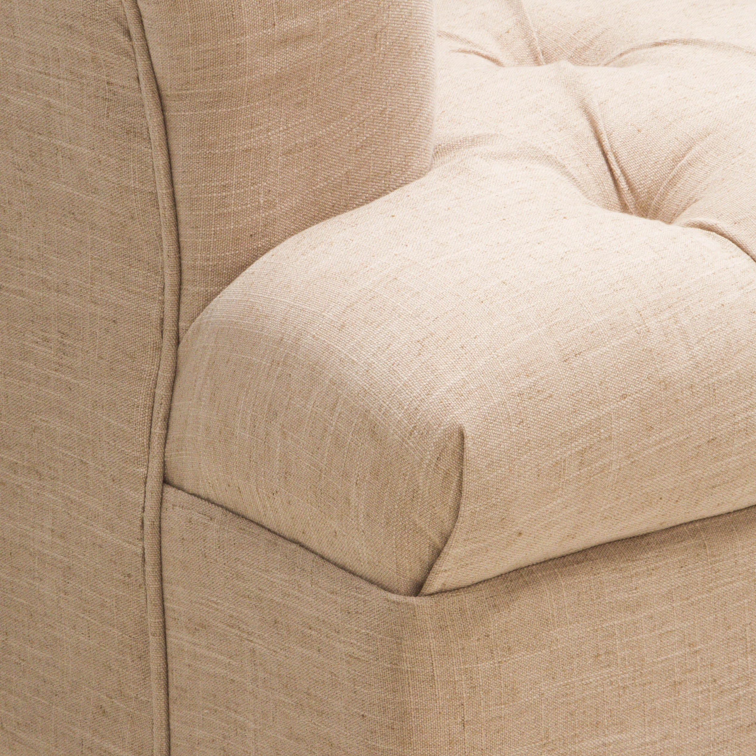 Nelson Button Tufted Fabric Armchair - furnishings