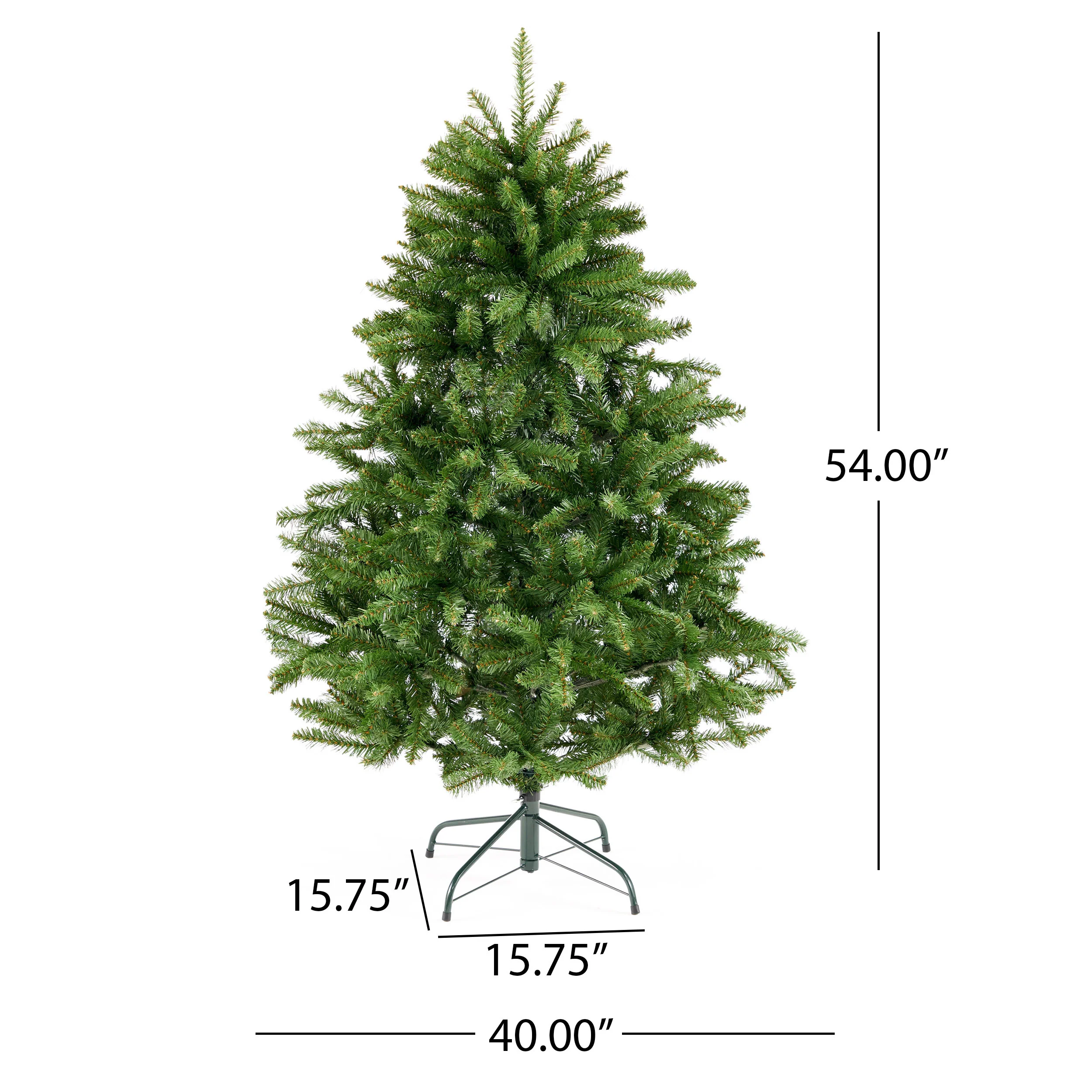 4.5-foot Norway Spruce Hinged Artificial Christmas Tree - furnishings