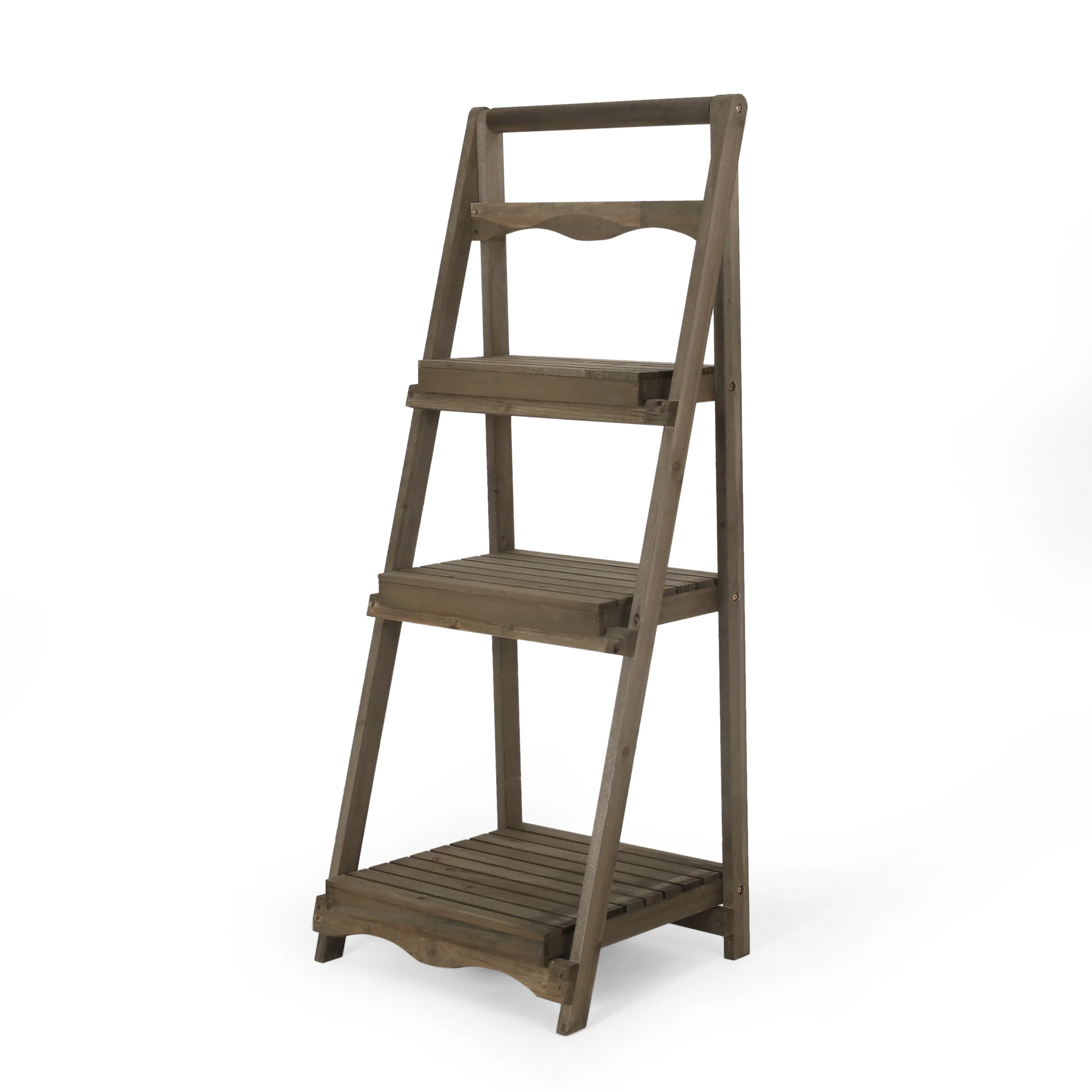 Robin Outdoor Firwood 3 Tiered Shelf, Gray - furnishings