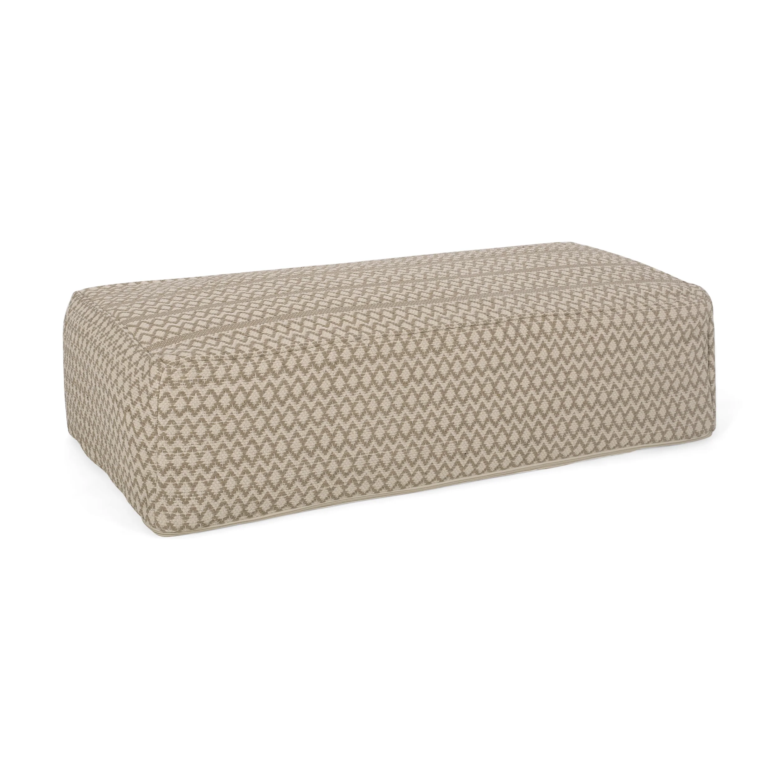 Julianny Boho Rectangular Bean Bag Ottoman - furnishings