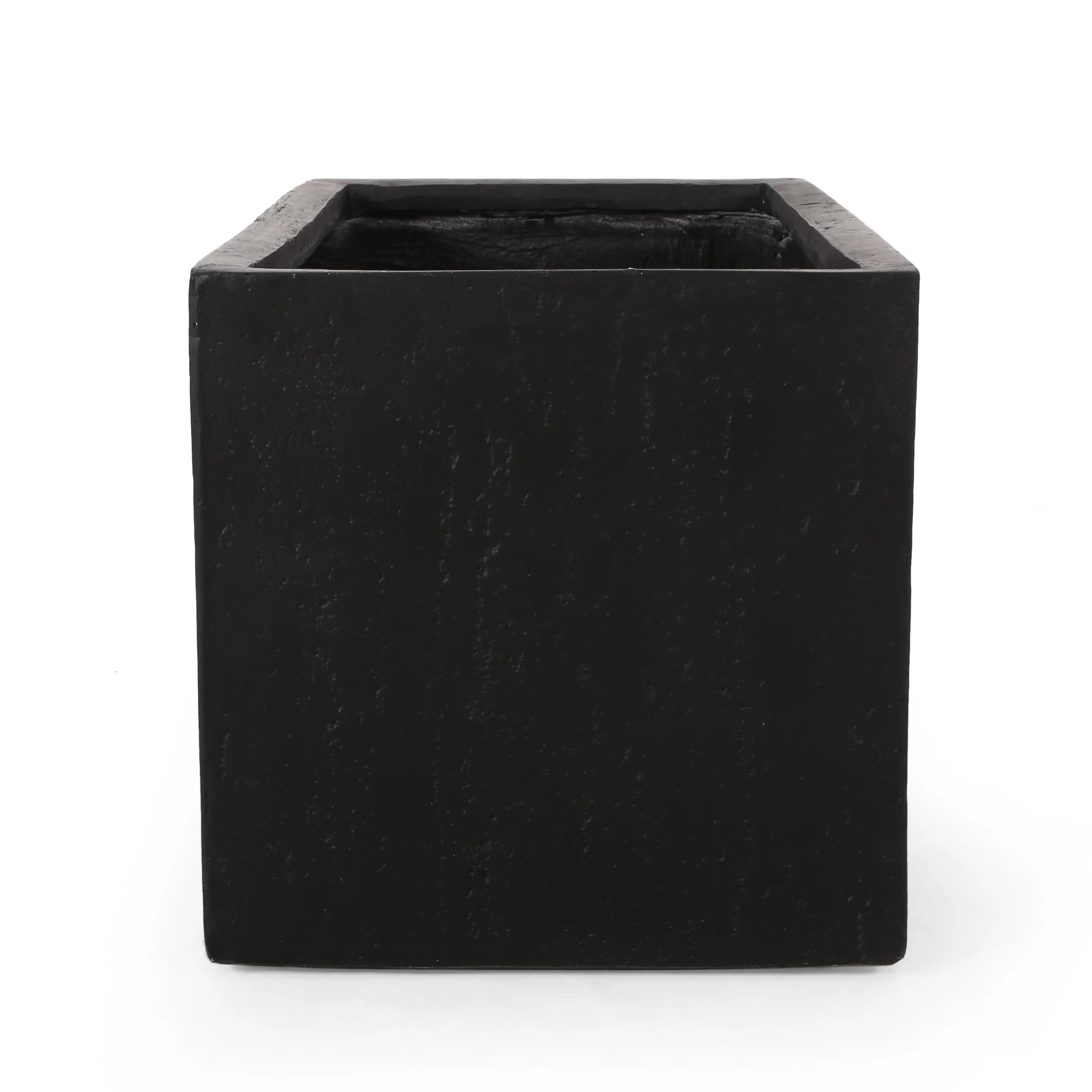 Fardeen Outdoor Modern Cast Stone Rectangular Planters (Set of 2) - furnishings