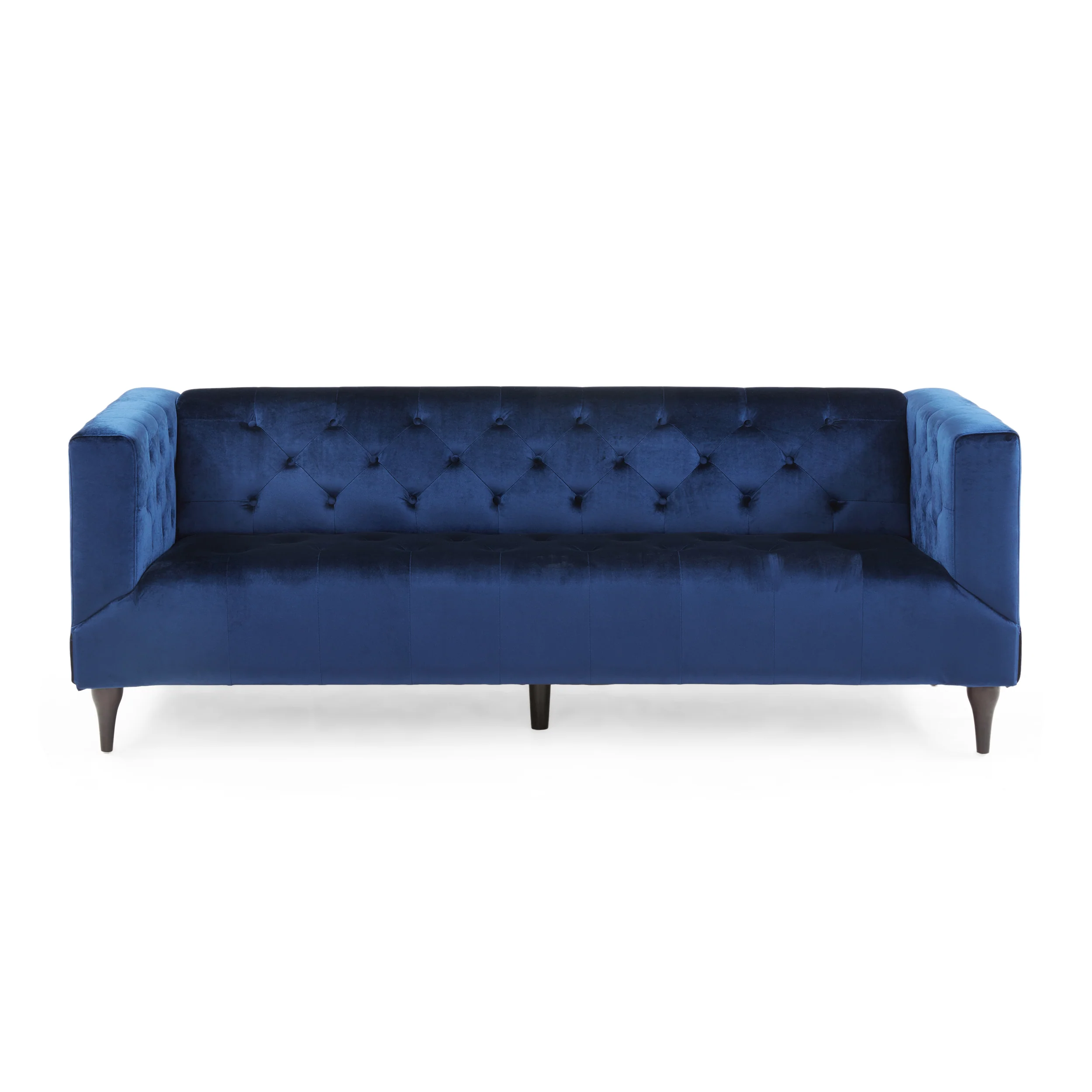 Alura Velvet Upholstered Tufted 3 Seater Sofa - furnishings
